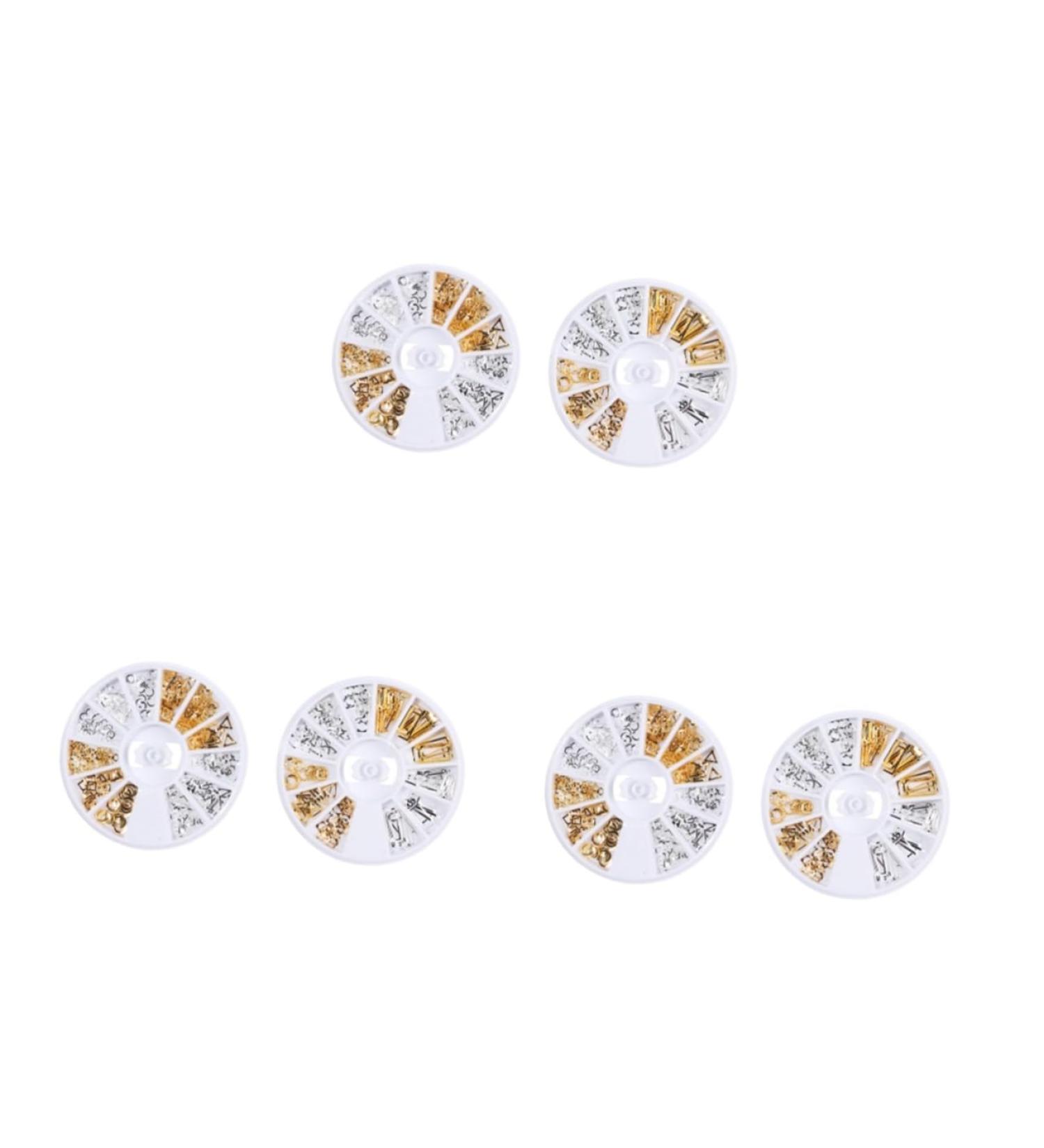 FRCOLOR 6 Boxes Diy Fingernail Patch Gold Decor Rhinestones Nail Accessories Nail Art Decoration Nail Rhinestone Metal Rivet Manicure Accessories Rivet Decoration Nail Rivet Mix - Buy Online on GoSupps.com