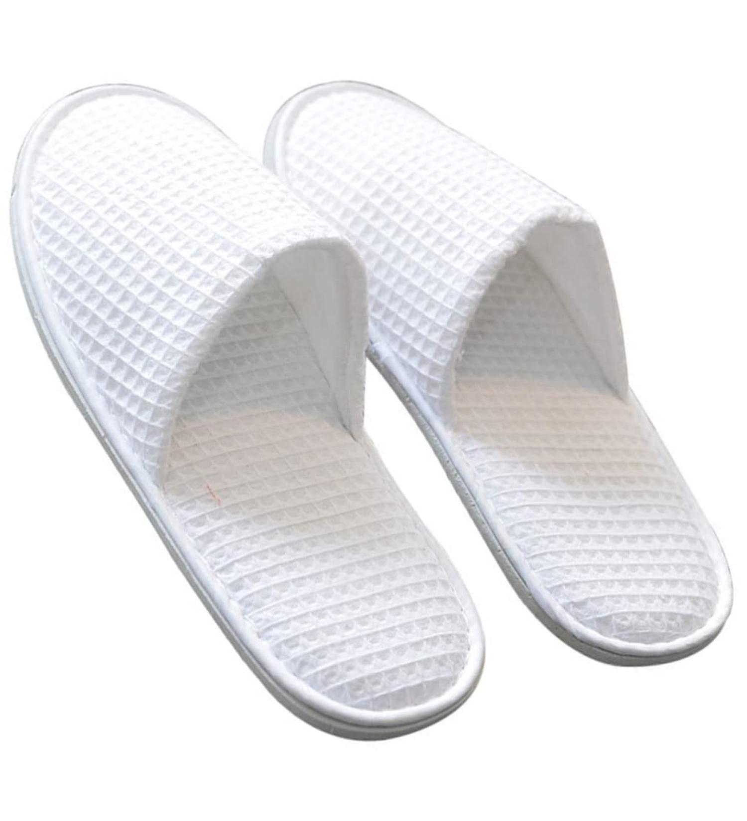 Vaguelly 4 Pairs Disposable slippers cotton slippers travel slippers mens slippers indoor disposable hotel slipper for men one off hotel slippers one off spa slippers at home man 4pairs White - Buy Online on GoSupps.com