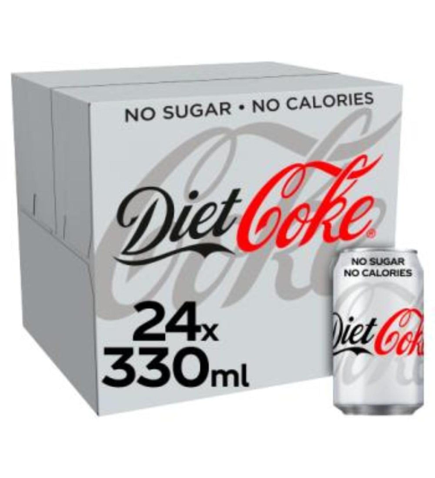 Diet Coke Low Sugar Cola Soft Drink (330ml) Cola 330ml