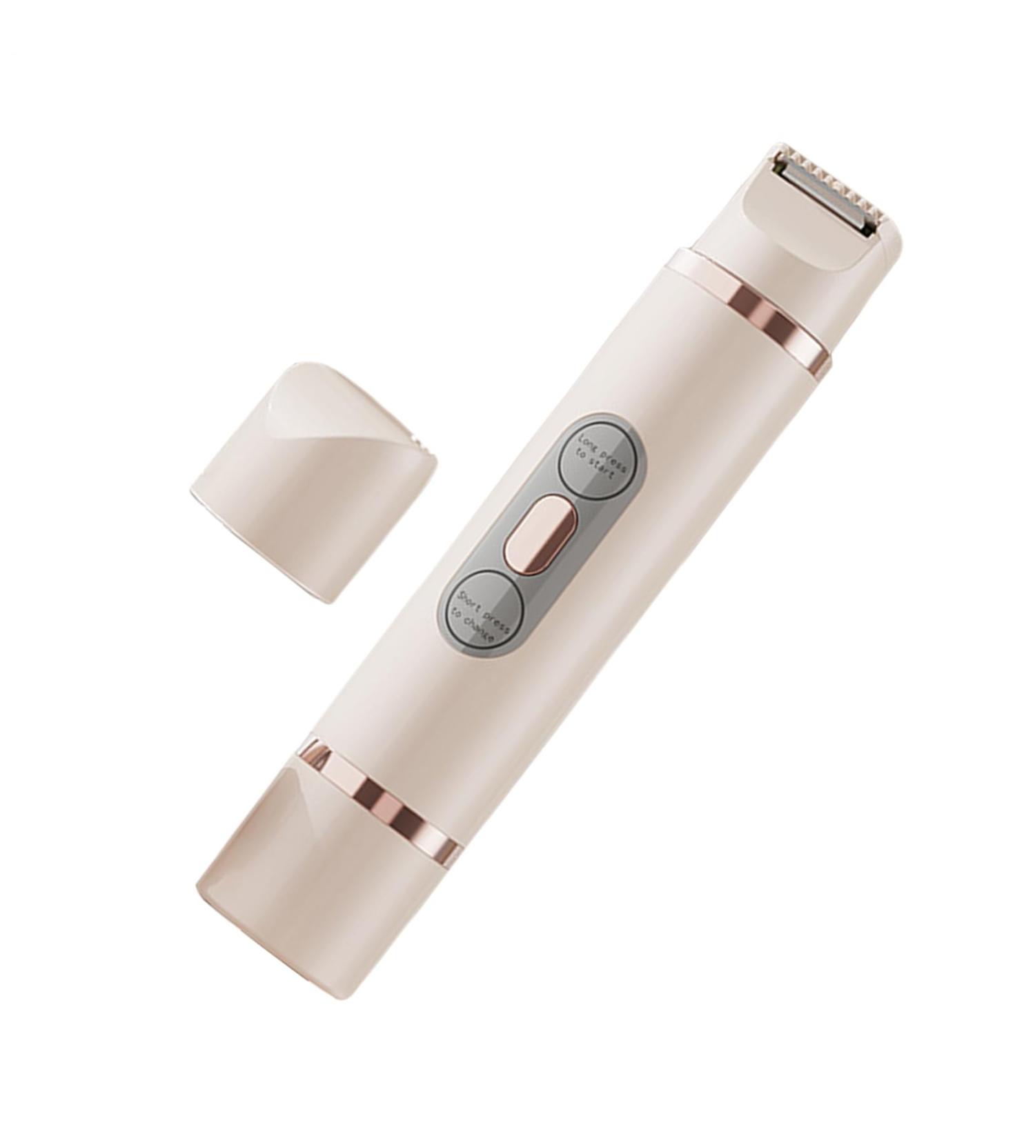 Rasoir lectrique Pour Femmes - pilateur Compact | Tondeuse Bikini Double T te Pour Jambes Visage Aisselles pilateur Miniature Beige - Buy Online on GoSupps.com