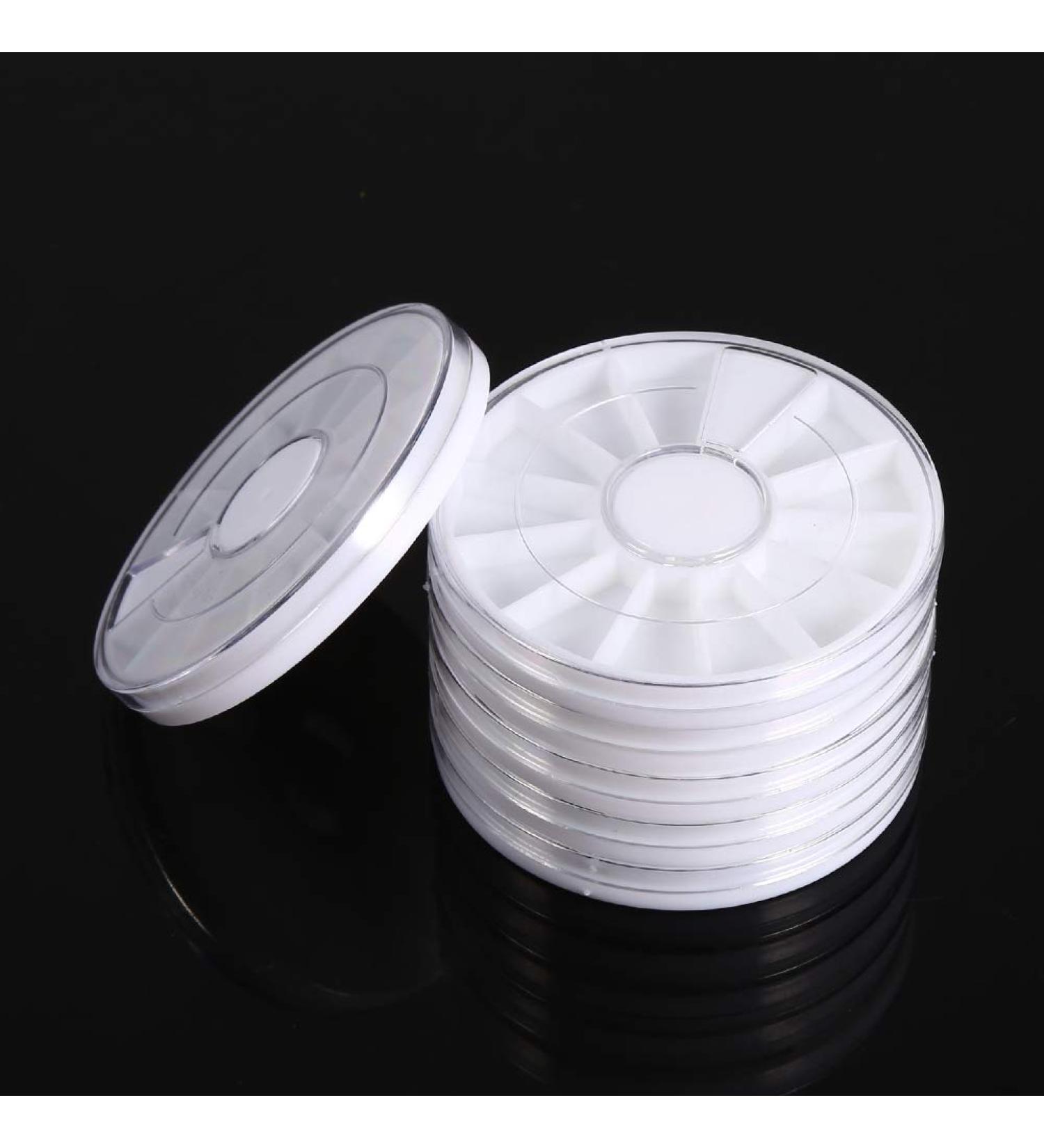 Ctaer Nail Wheel 6 6 5 Set of 6 Pieces 12 Compartments Rhinestone Nail Art Decor Empty Wheel Box Storage Container - Buy Online on GoSupps.com
