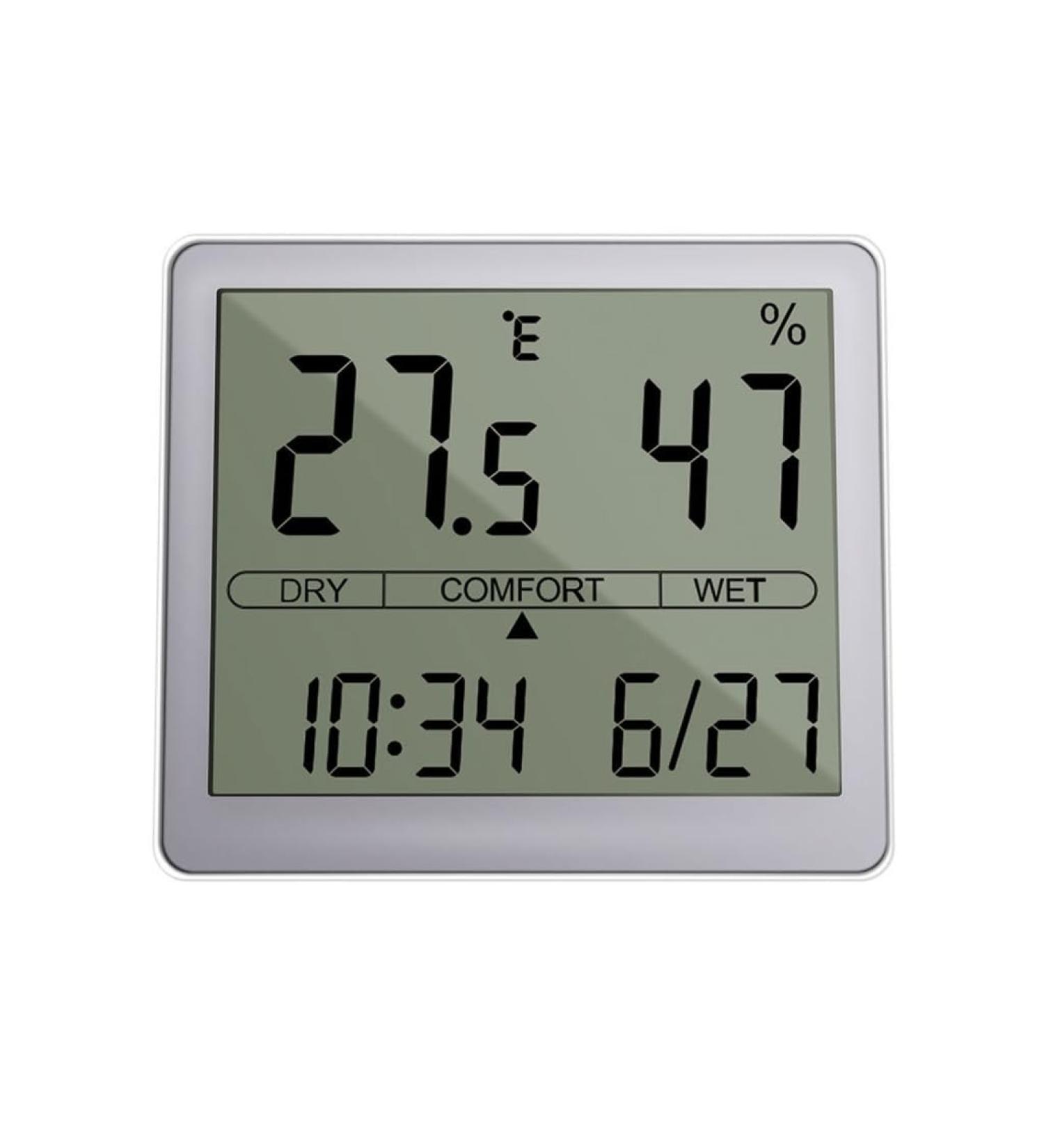 MOMOJIA Digital Thermo-Hygrometer | Indoor Thermometer & Humidity Meter | Accurate Temperature & Time Calendar Display | International Shipping Available - Buy Online on GoSupps.com