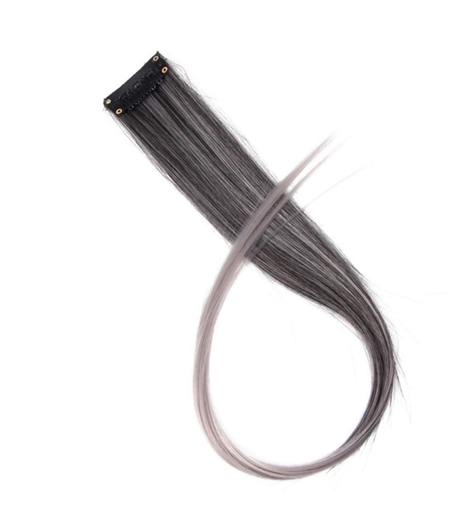 18 Inch Curly Hair Clip-In Extensions - Colorful Synthetic Wig for Women & Girls | Pink & Blue Options - Buy Online on GoSupps.com