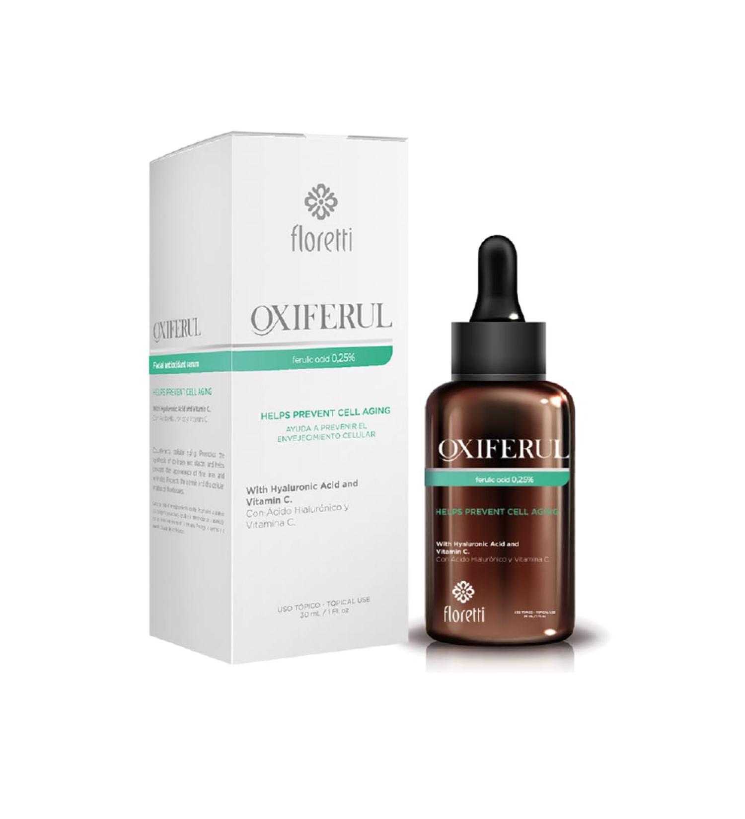 Oxiferul Ferulic Acid 0.25% Facial Serum with Hyaluronic Acid & Vitamin C | 30ml - International Shipping Available - Buy Online on GoSupps.com