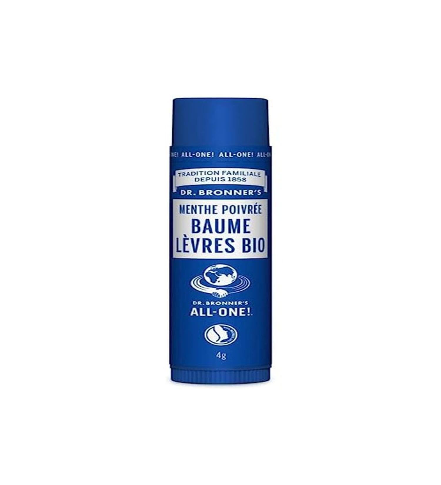 Dr Bronner's Organic Peppermint Lip Balm 4 gr