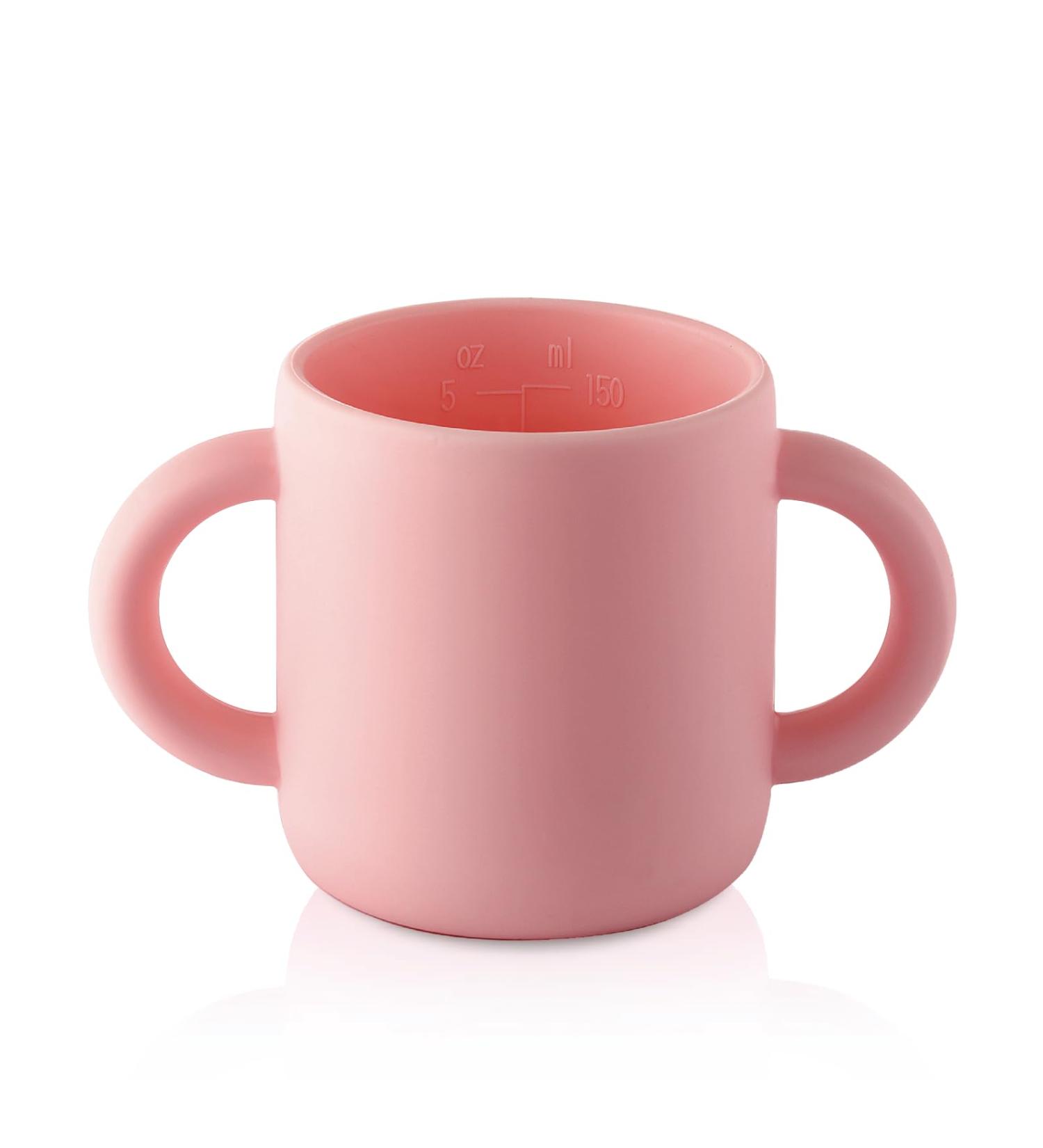 Silicone Training Cup for Infants - 5oz Open Cup with Handles - Princess Powder - Ideal for Toddlers and Babies - Buy Online on GoSupps.com