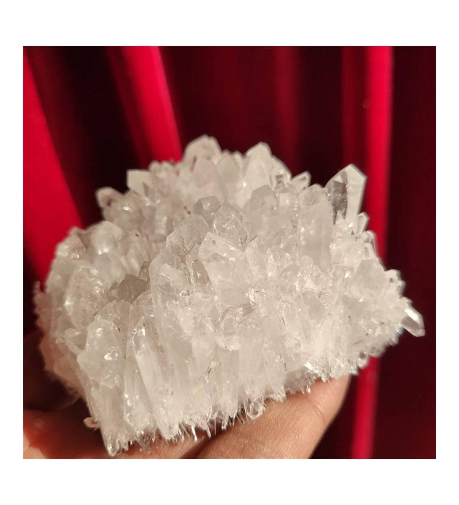 Natural Crystal Rough for 1pcs 350g Natural Beautiful White Cluster Specimen Quartz Crystal - Buy Online on GoSupps.com