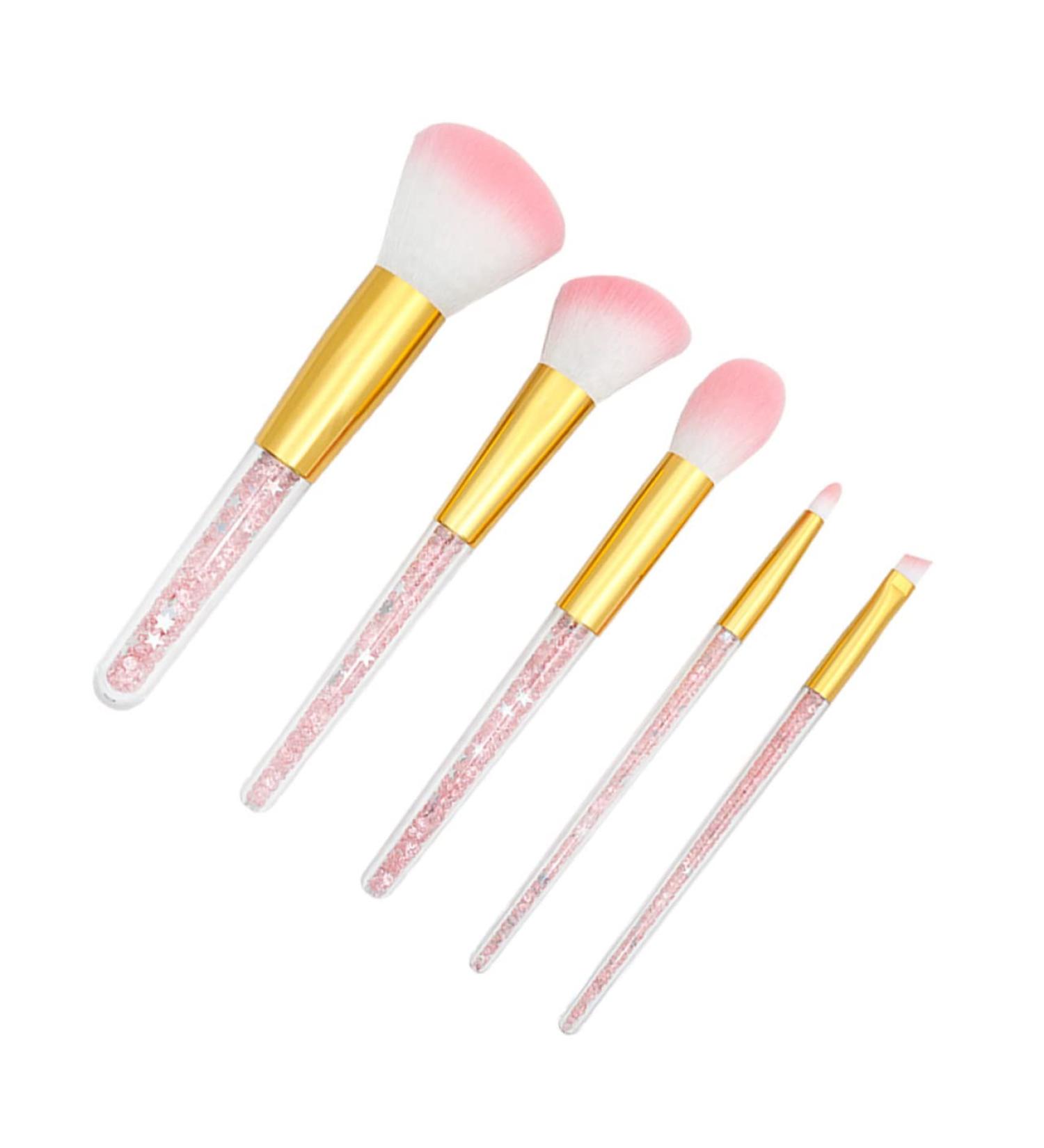 5 Set Professional Makeup Brushes for Women - Blending Eyebrow Foundation & Blush - Miss Pink Major - Buy Online on GoSupps.com