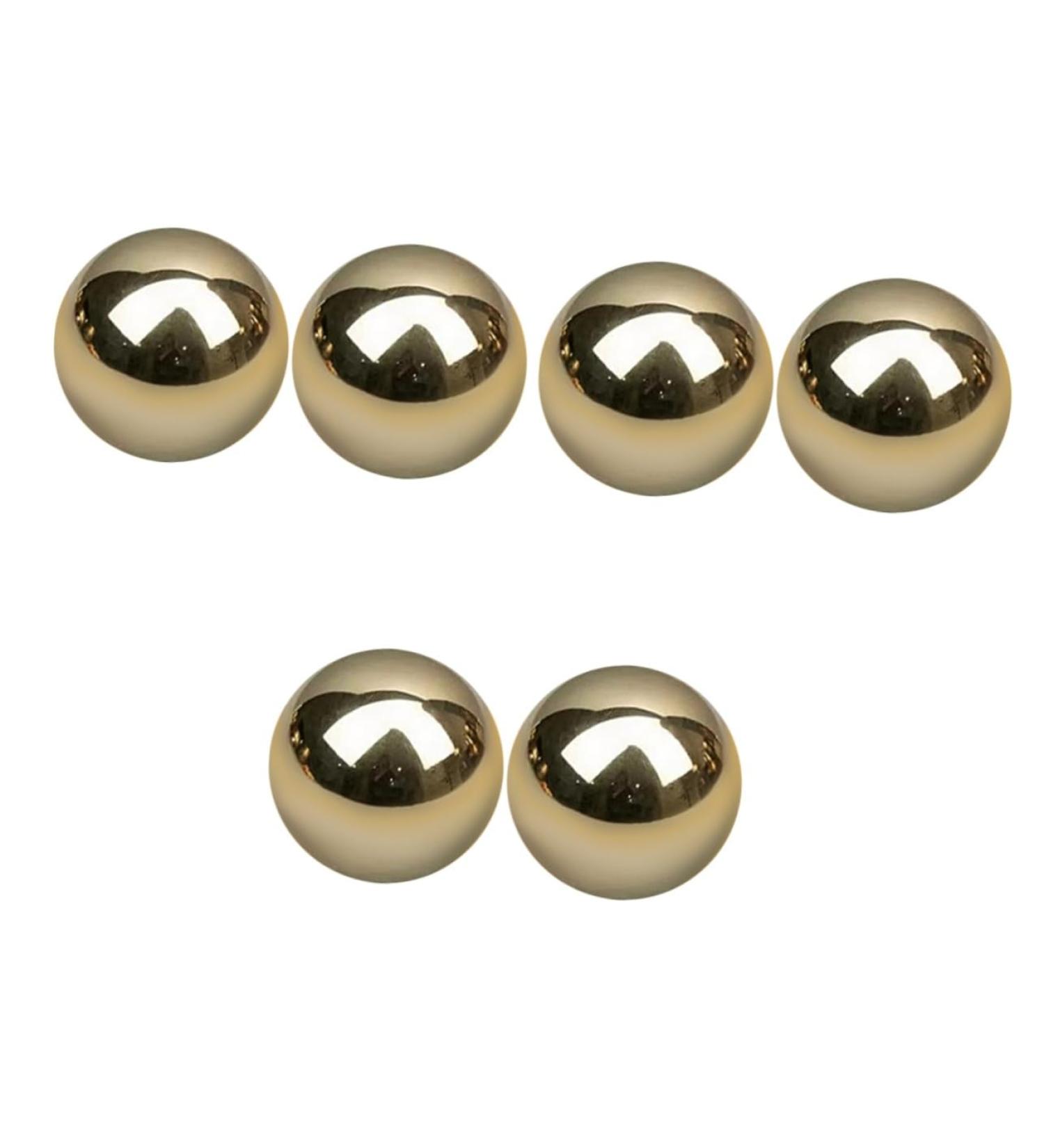 Magiclulu 6 StK Brass Massage Balls - Portable Gymnastics & Foot Massager - Enhance Relaxation & Exercise - Buy Online on GoSupps.com