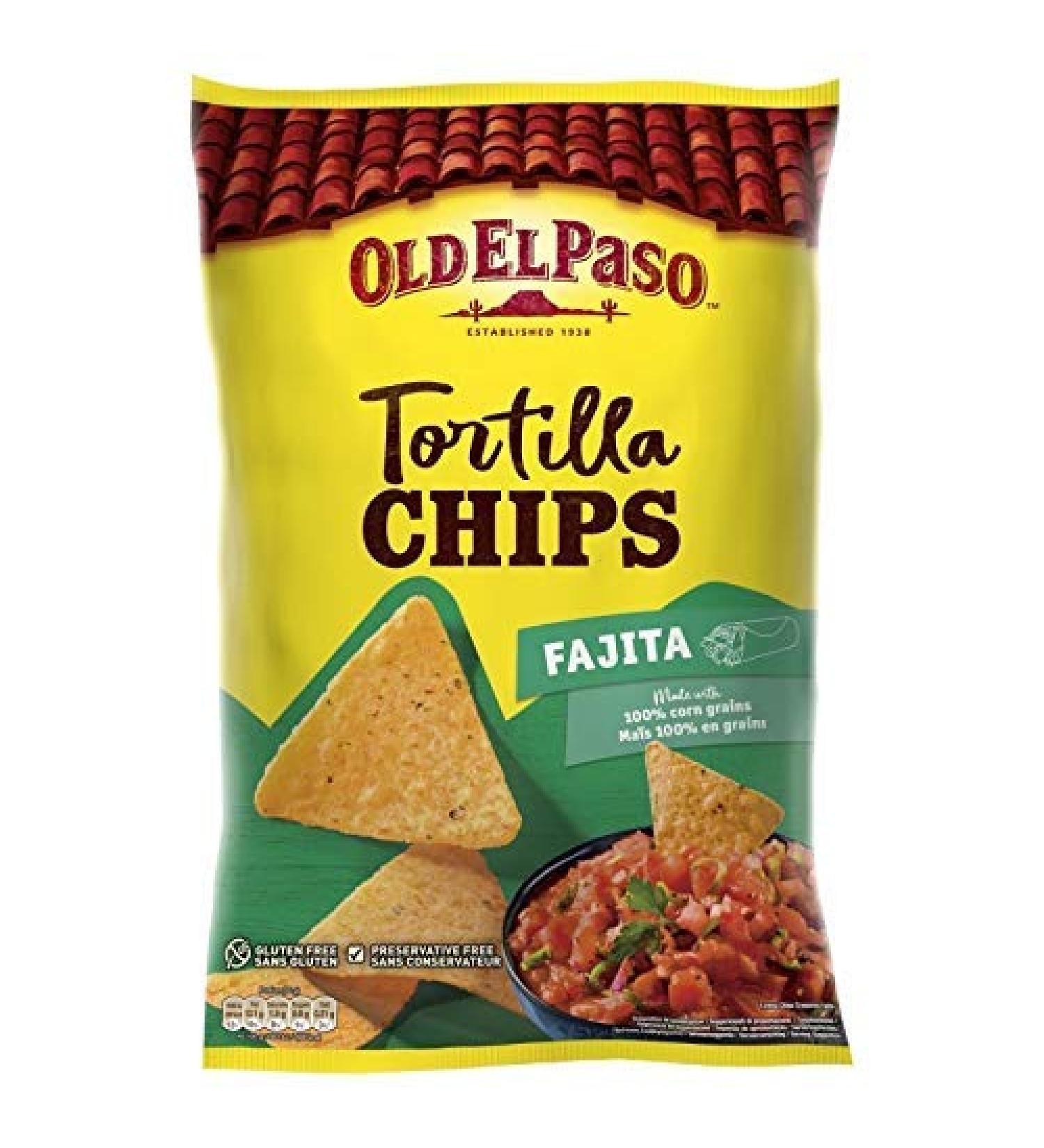 OLD EL PASO - Crunchy Fajita Chips 185G - Lot Of 4 - delivery offer