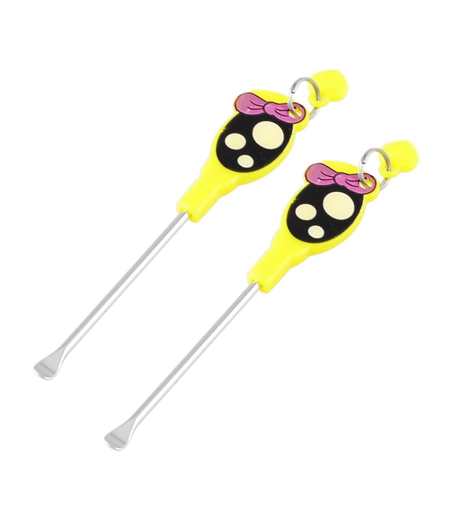 Qtqgoitem Yellow Plastic Grip Earpick Earwax Ear Wax Remover Ears Care Tool 2 Pcs (Model: 99e 955 ebb 1bd b84)