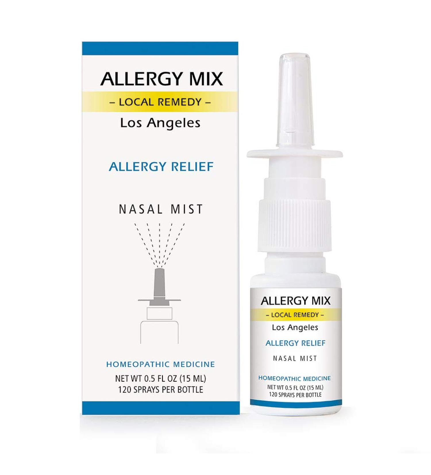 Allergy Mix Allergy Relief Los Angeles - Nasal Spray -Sinus Relief-Natural Allergy Medicine - 0.5 oz