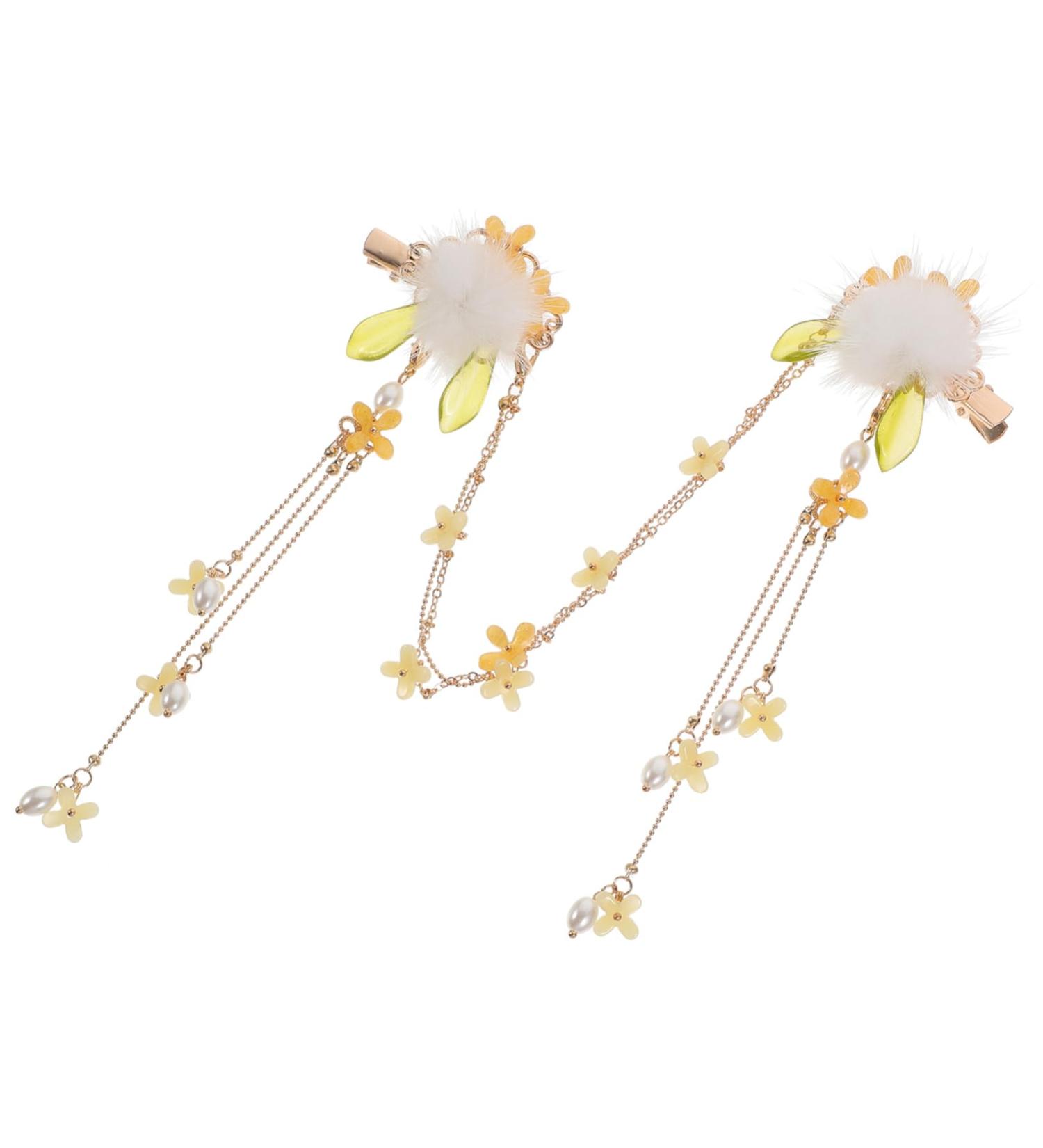 DOITOOL Antique Forehead Ornament Kimono Hair Accessories Japanese Hair Clip Tassel Hair Clip Flower Hair Barrettes Japanese Kimono Hair Clip Hair Pin Girl Child Hairpin Bow Tie Hairball - Buy Online on GoSupps.com