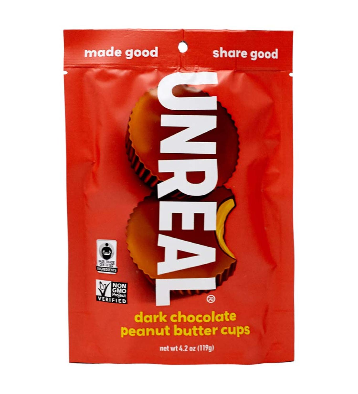 Unreal Dark Chocolate Peanut Butter Cups - 4.2 oz | Delicious & Guilt-Free Treat - Buy Online on GoSupps.com