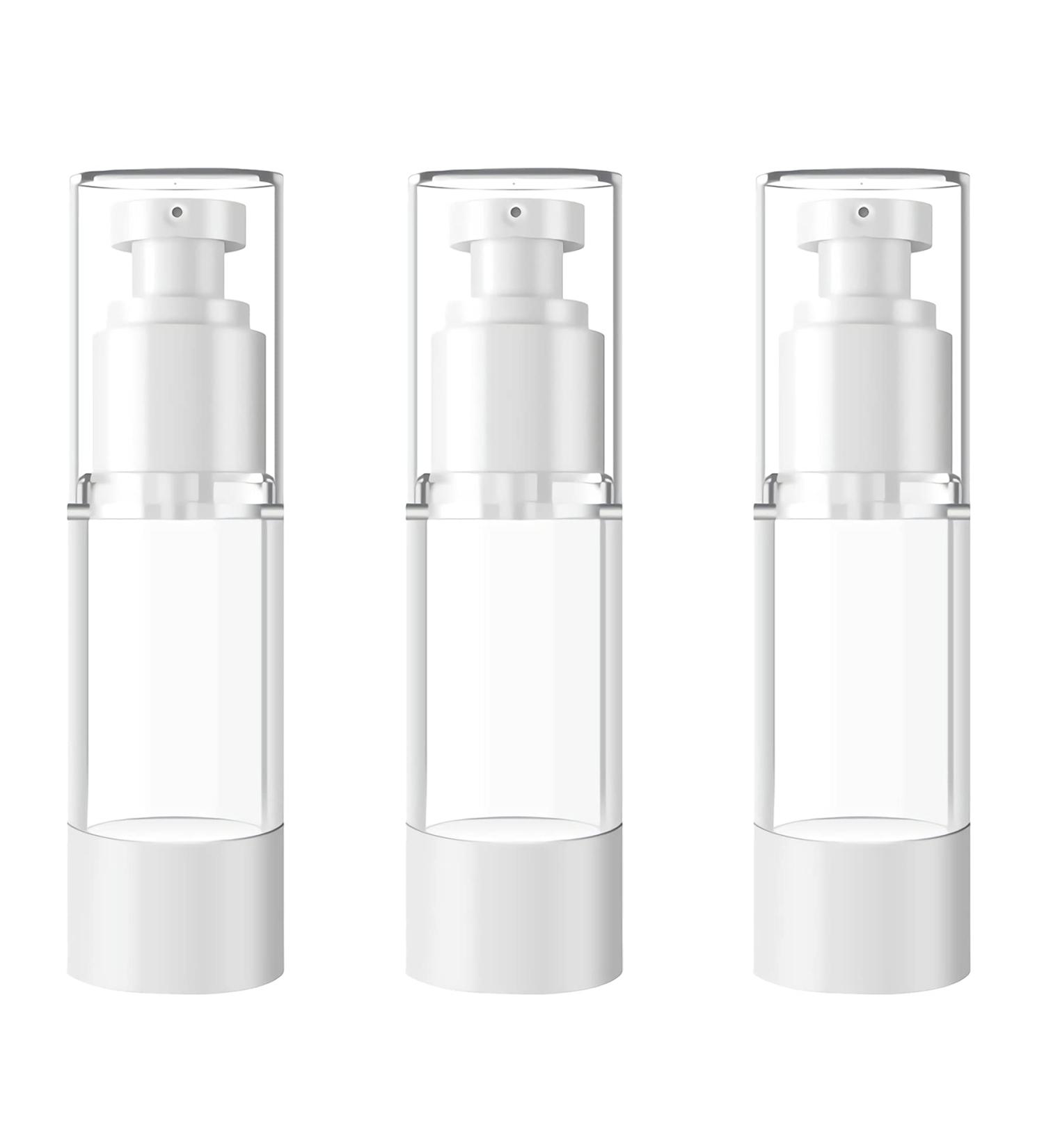 TIANZD 3Pcs Empty 30ml Transparent Airless Pump Bottles Refillable Clear Travel Vacuum Lotion Pump Containers for Cosmetic Foundation Lotion Gel - No Straw Required - Buy Online on GoSupps.com