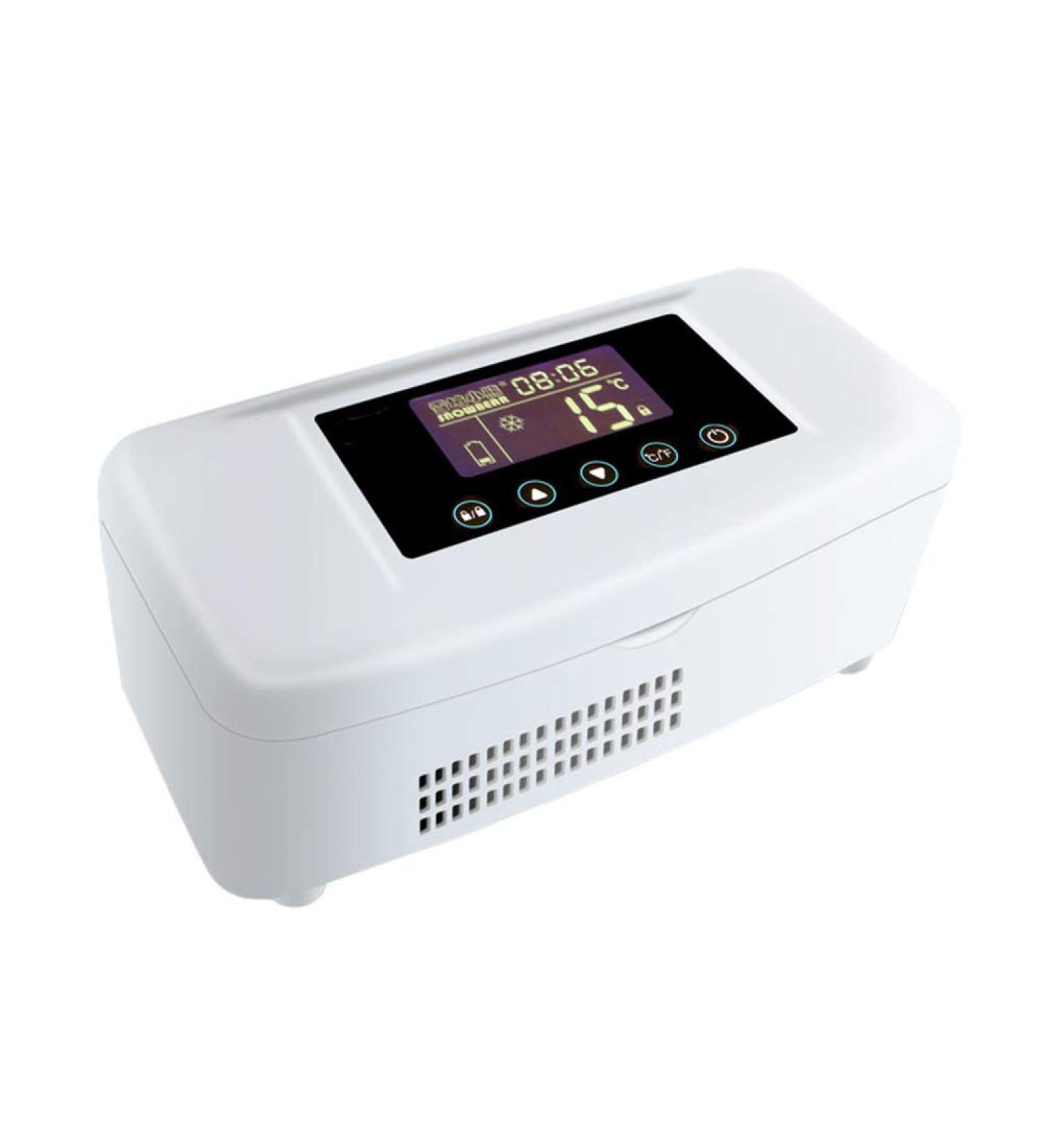 Insulin Refrigerated Box Portable USB Rechargeable Car-Mounted Drug Refrigeration Small Refrigerator Intelligent Temperature Control White - Buy Online on GoSupps.com