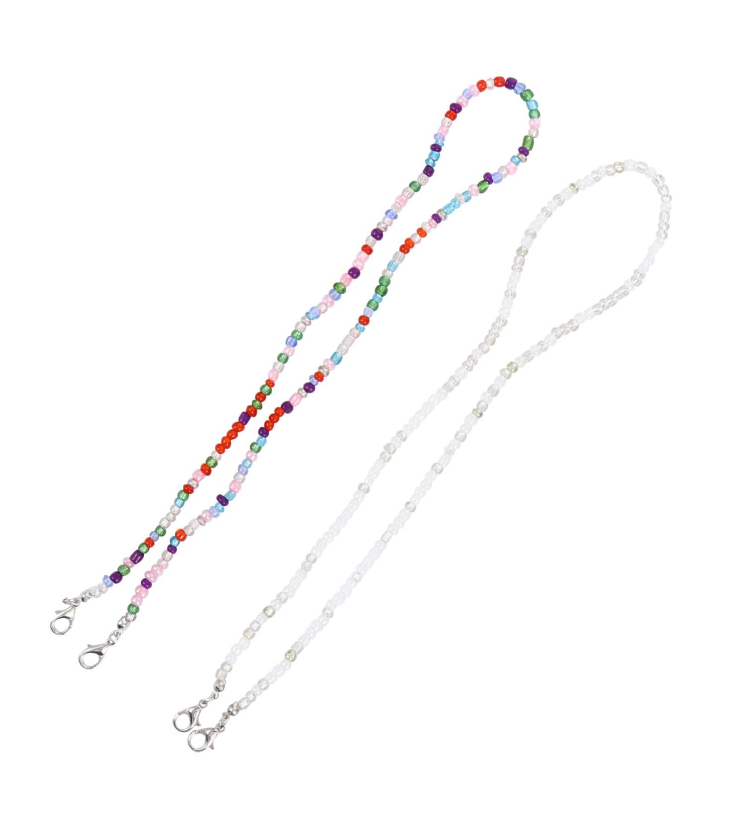 Magiclulu 2 Pack Glasses Mask Chain | Stylish Facial Protection & Multifunction Lanyard with Pearls - Buy Online on GoSupps.com