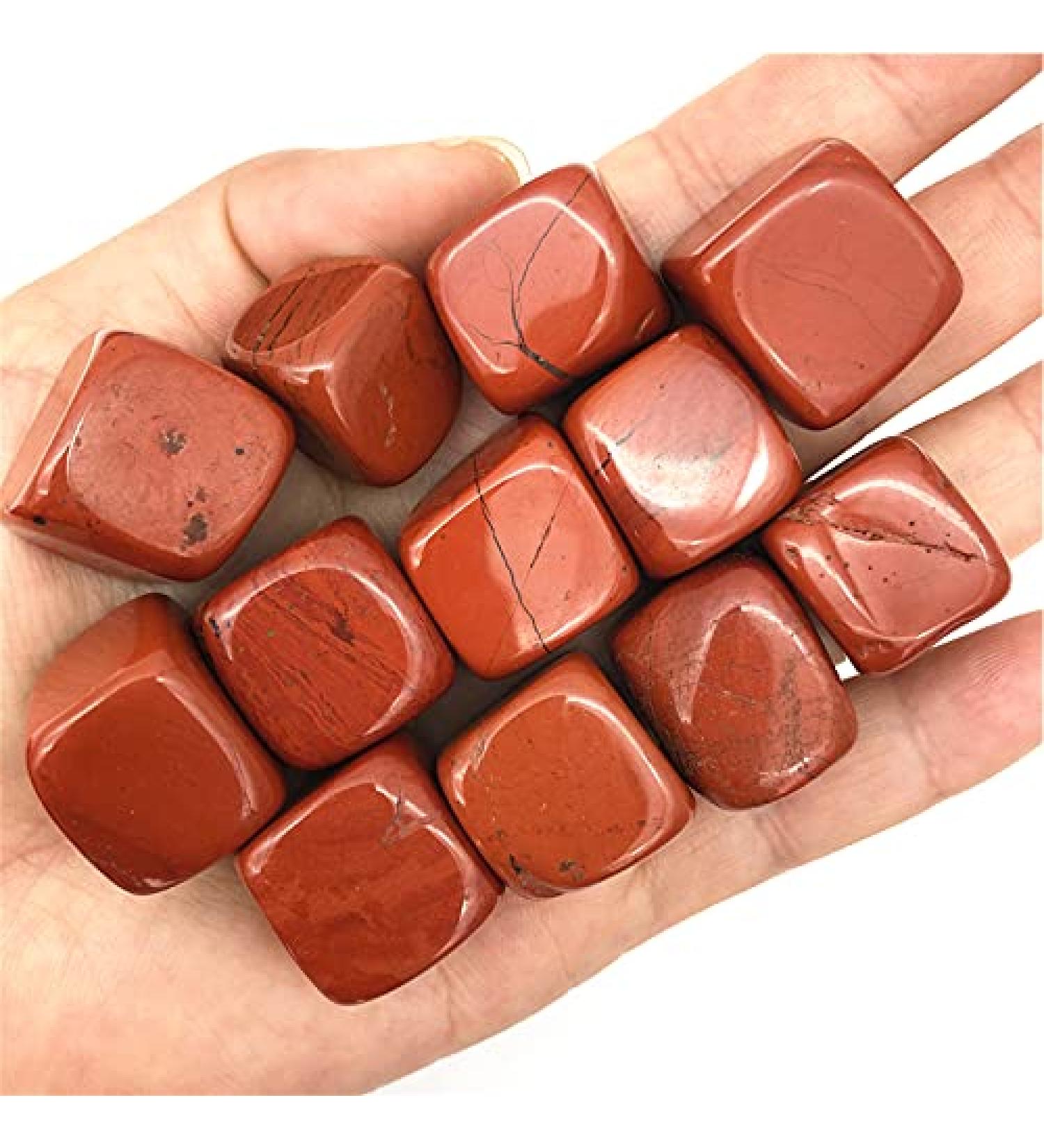 Stone Crafts Natural Red Jasper Crystal Tumbled Stone Gemstone Chip Stones and Crystals Natural Luster - Buy Online on GoSupps.com