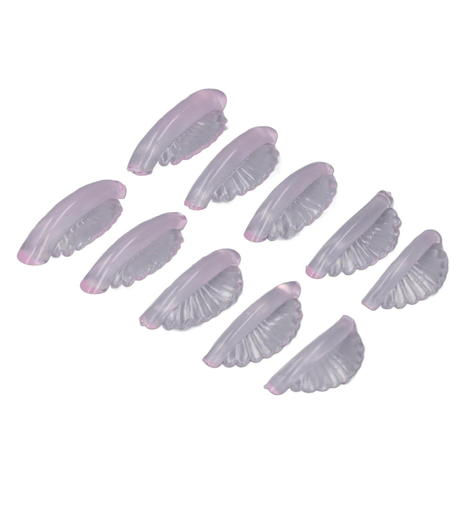 Sonew 5pairs Shell Pink Lash Lift Rod Silicone Self Adhesive Eyelash Curling Pad for Makeup Beauty Salon Washable Reusable 5 Sizes for Different Curled Effects - Buy Online on GoSupps.com