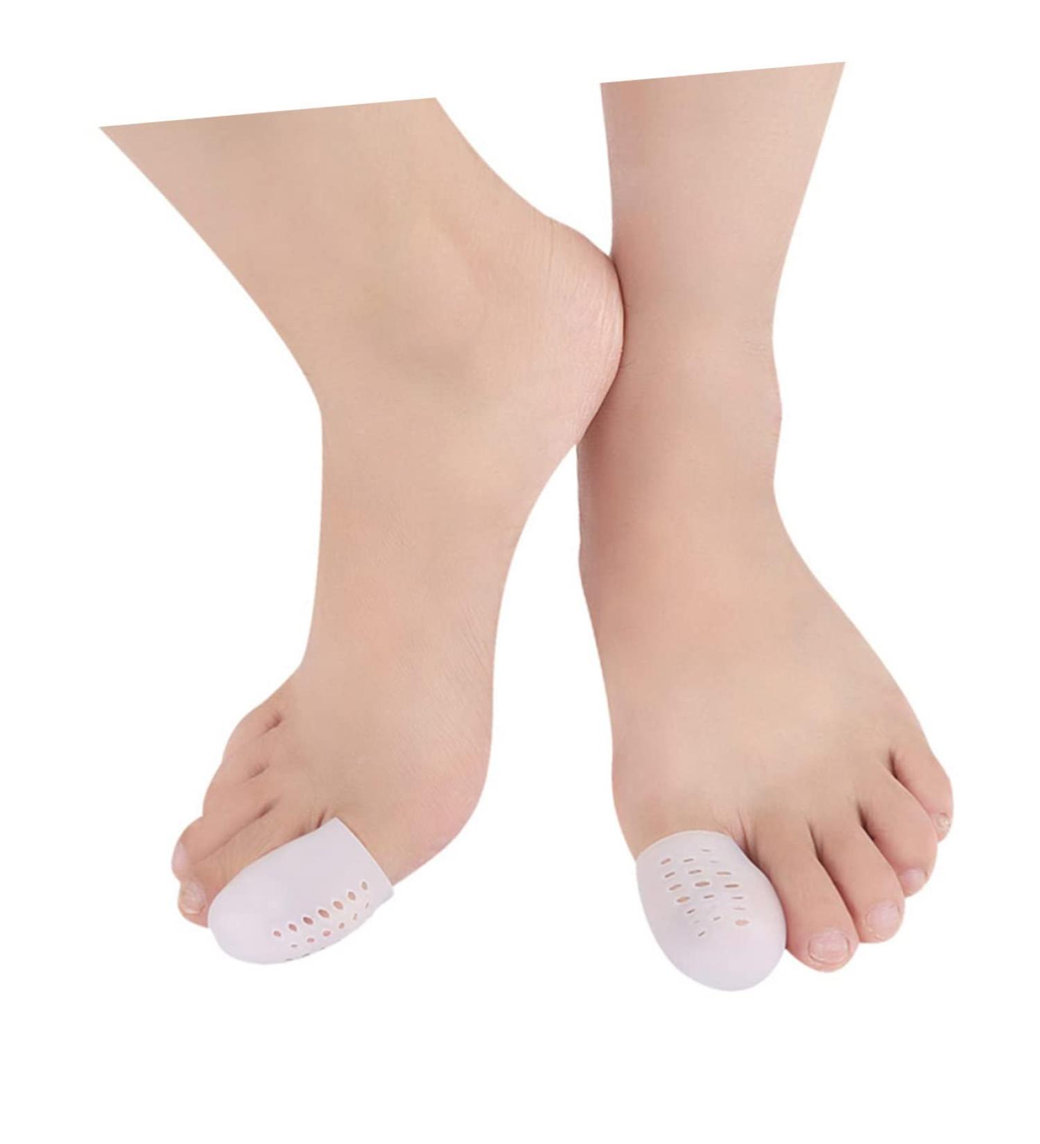 Lurrose Silicone Toe Bandage Tube Pad Cover Sleeve Protector Set - Big Toe Sleeve, Finger Protector, Corn White Size 2 - 2 Pairs - Buy Online on GoSupps.com