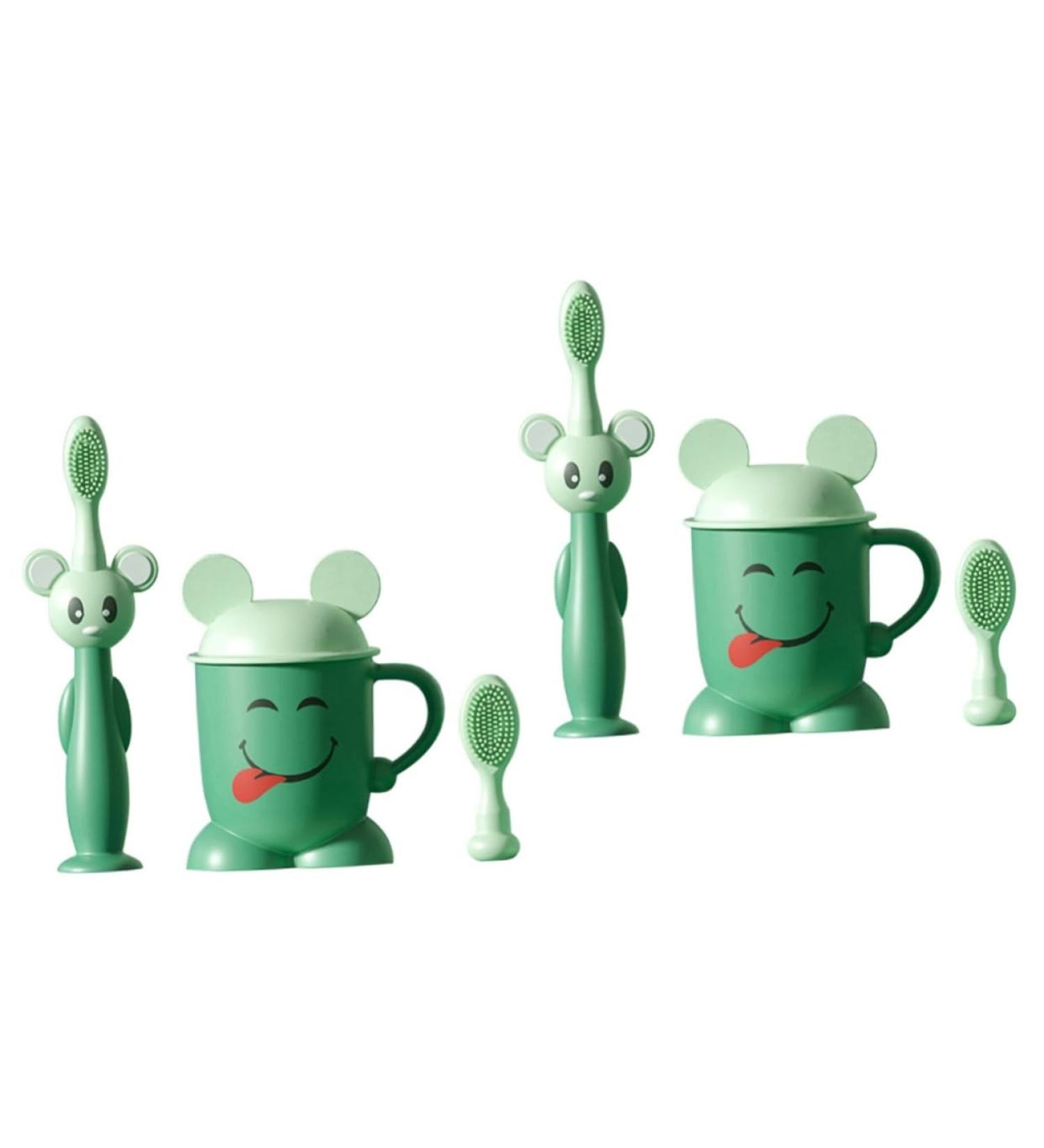 Minkissy Baby & Toddler Training Toothbrush Set - Soft Children's Toothbrush for Infants & Newborns | Gentle Cleaning for Milk Teeth - Buy Online on GoSupps.com