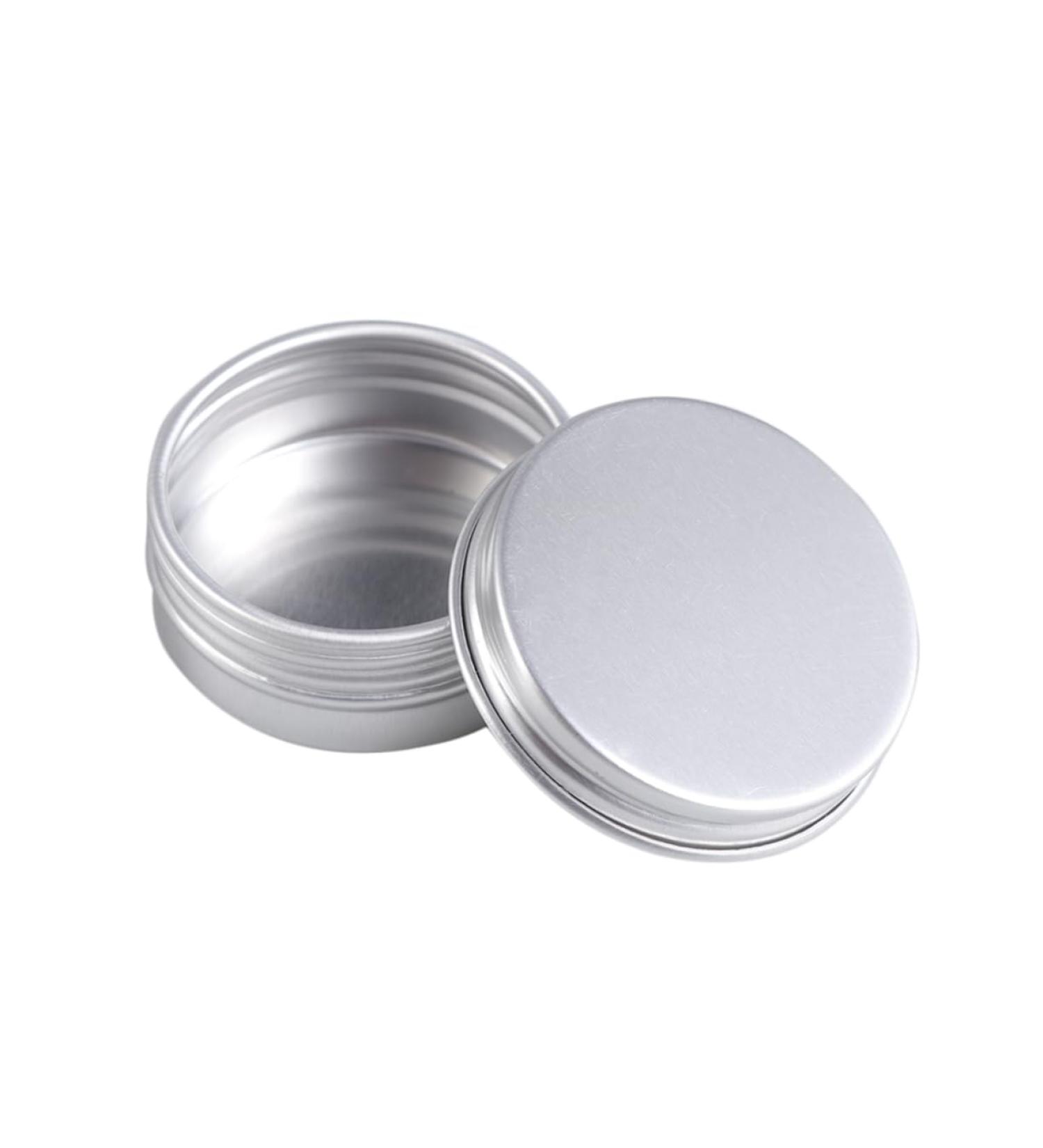 MAGICLULU Box Cream Jars with Lids Screw Metal Tins Refillable Empty Tin Jar Tealight Tin Holder Small Round Metal Tin with Lid Toiletry Labels Cosmetic Bottle Mini Bracket Travel - Buy Online on GoSupps.com