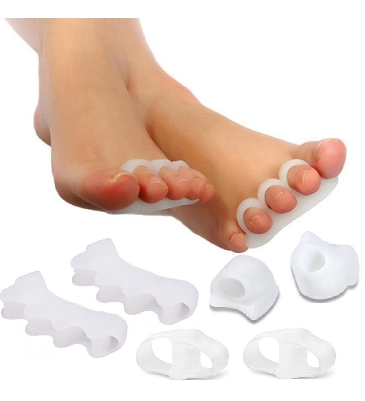 8-Piece Toe Silicone Separators for Hallux Valgus Correction - Alleviate Foot Pain with Invisible Toe Spacers - Buy Online on GoSupps.com