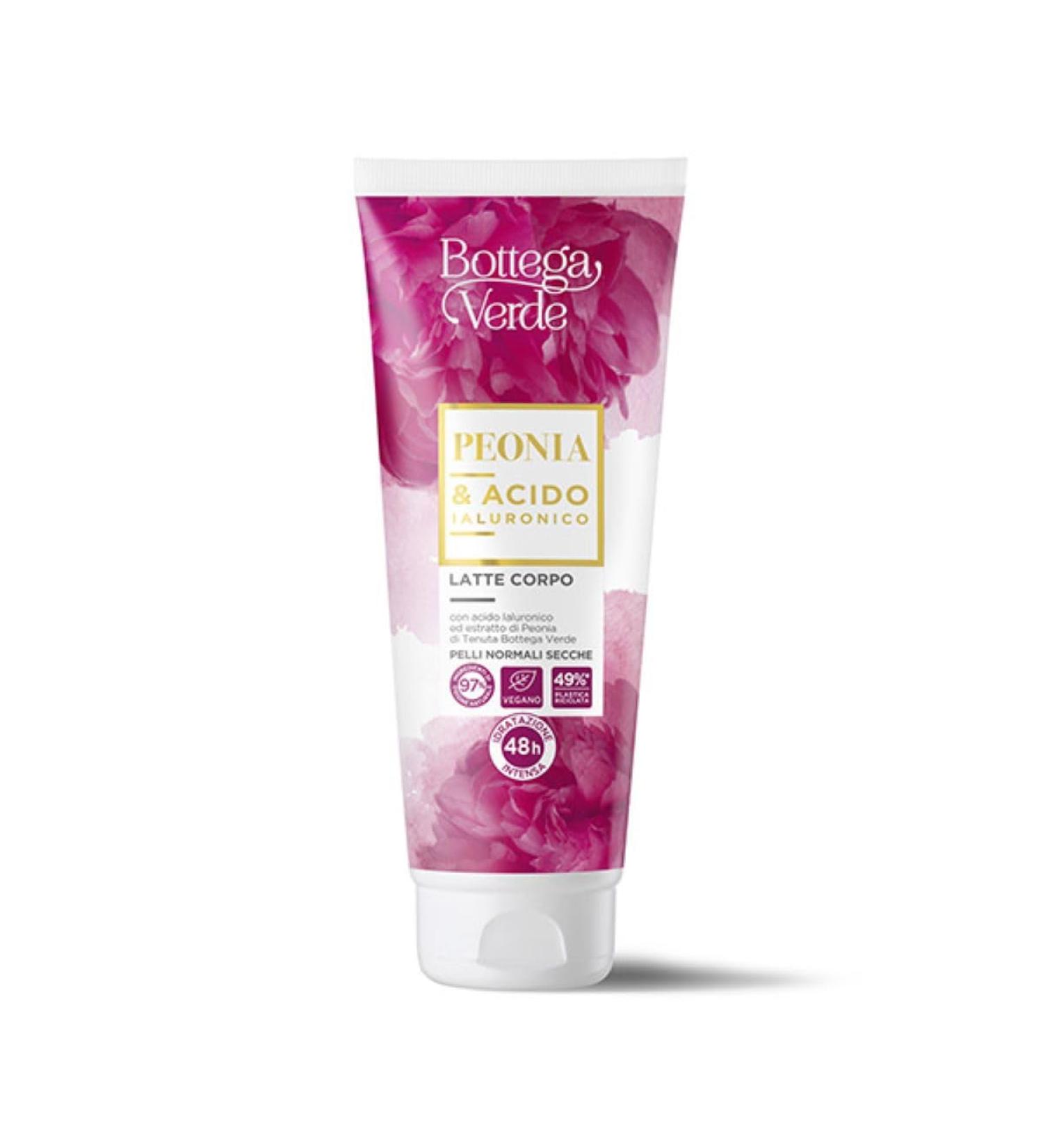 Bottega Verde Bottega Verde - Peony hyaluronic acid - Body milk - intense hydration (200 ml) - normal dry skin - 48H hydration