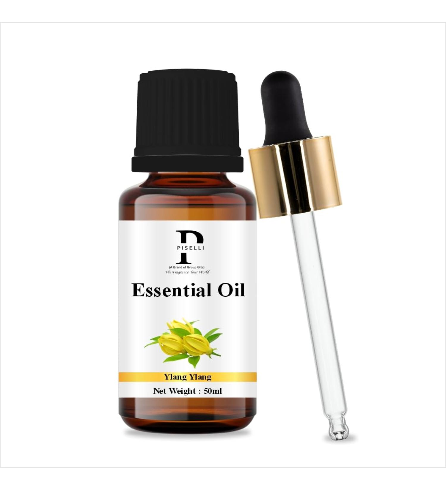 PISELLI Essential Oils Pure Essence: Unlocking The Secrets of Essential Oils - 30/50/100ml - 1.01/1.70/3.38 Fl Oz (100ml Ylang Ylang)