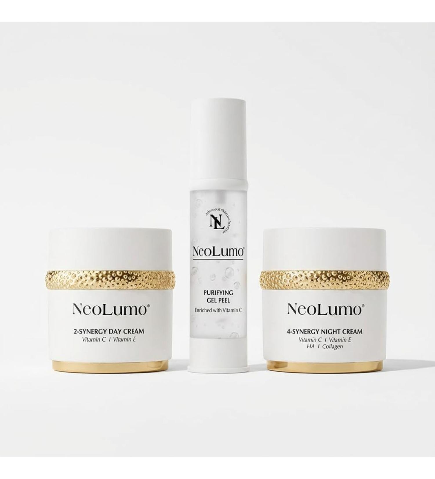 Atempause Kaffee NeoLumo Harmony Purifying Gel Set + 2 Synergy Day Creams + 4 Synergy Night Creams - Facial Care Kit with Vitamin C Vitamin E Hyaluronic Acid Collagen