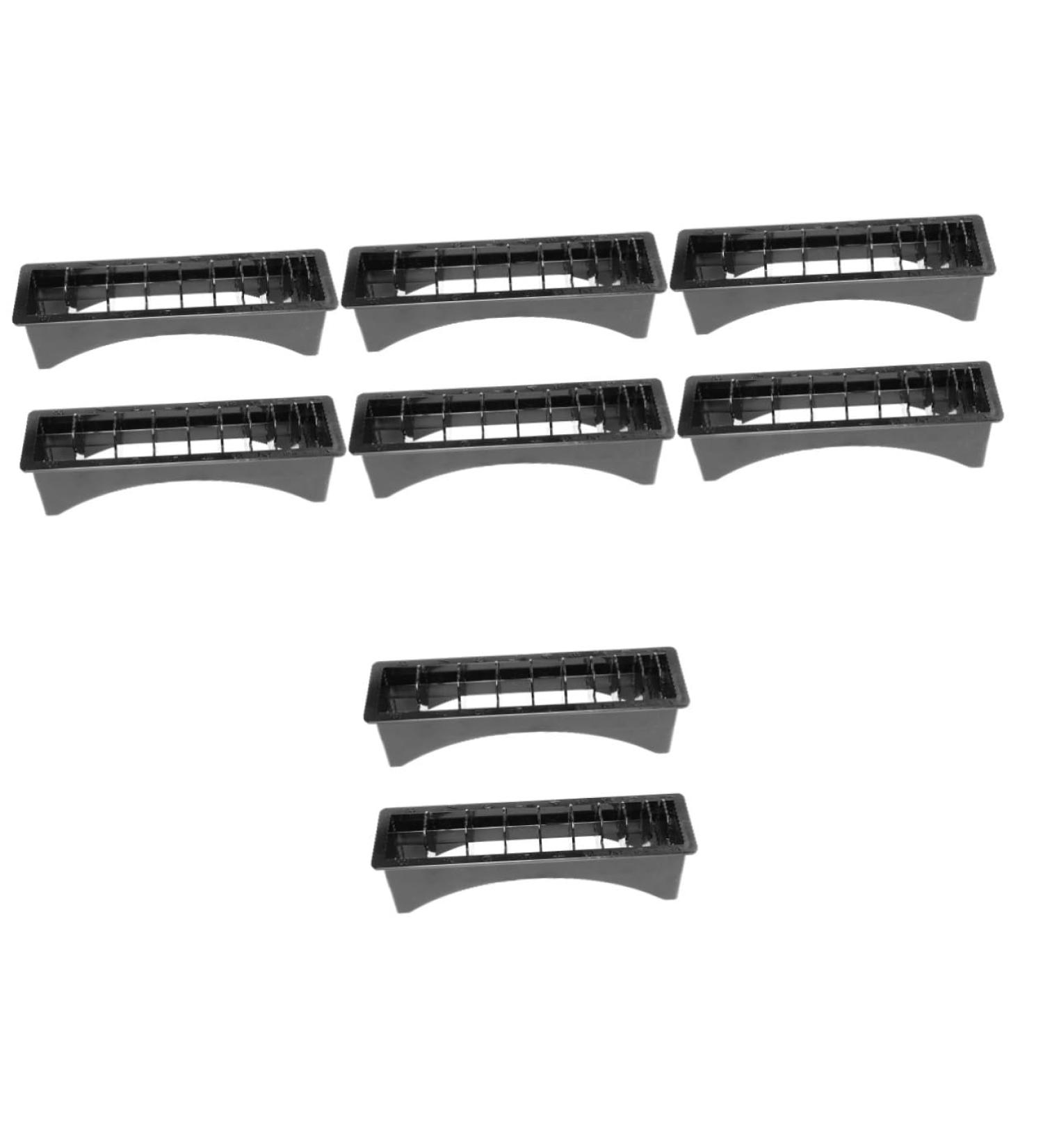 8 PCs COMB Storage Rack | Electric Plastic Comb & Mustache Trimmer Case | Barber Clipper Tray & Hair Scissors Container - Fader 25x8cmx4Pcs Black - Buy Online on GoSupps.com