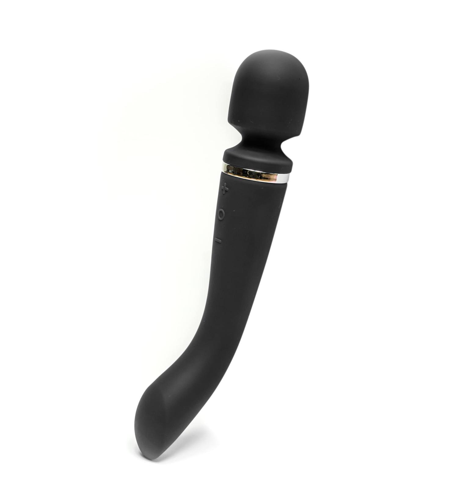 Latenight Silicone Massage Tab Bent - USB Rechargeable Quiet Vibrator for Couples & Women - Multiple Vibration Settings - Perfect Gift in Black - Buy Online on GoSupps.com