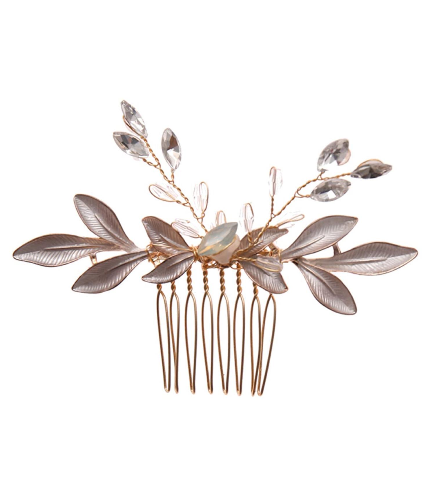 FRCOLOR Leaf Comb Wedding Tiara Bride Headpiece Rhinestone Hair Accessories Bride Wedding Hair Accessories Wedding Hairpin Bridal Headwear Headpieces Handmade Headwear Decor Hair Comb Abs - Buy Online on GoSupps.com