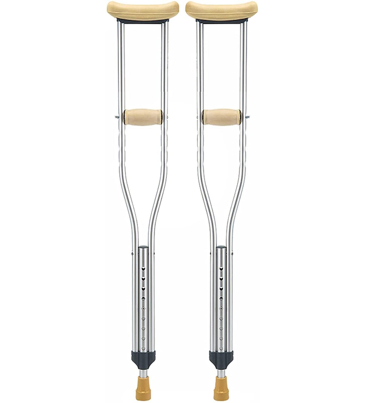 Crutches for Adults Underarm Adult Crutches Height Adjustable Aluminum Underarm Crutches Dual Adjustable Walking Sticks 1 Pair of Medical Crutches Walking Cane for Elderly Disabled Great for Trave A 150 cm - Buy Online on GoSupps.com
