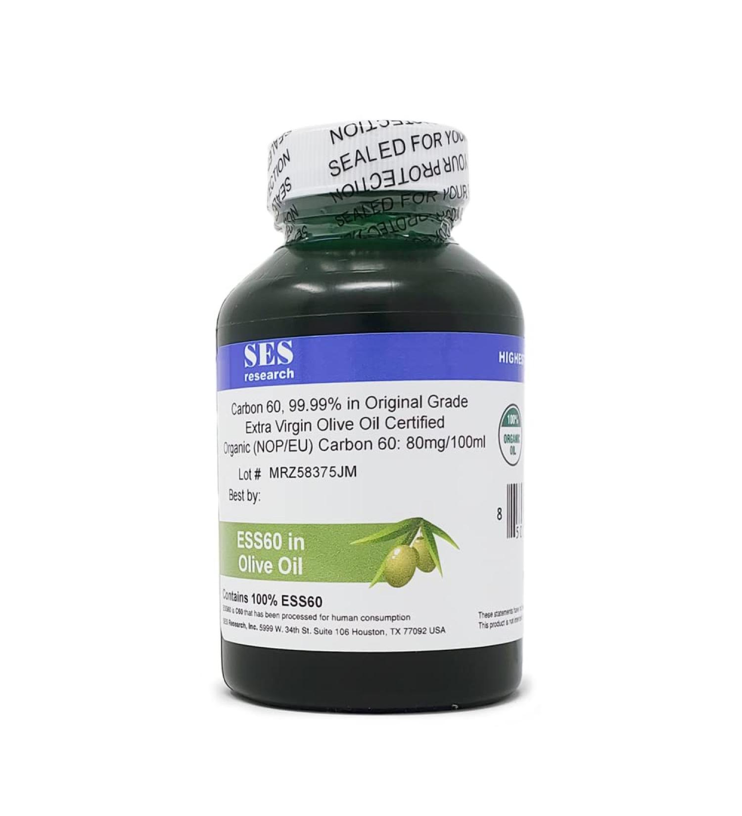 SES Research C60 - Nootropic Sleeping Supplement | Anti Aging Super Antioxidant | Maximum Concentration 99.99% C60 in Organic Olive Oil - Buy Online on GoSupps.com