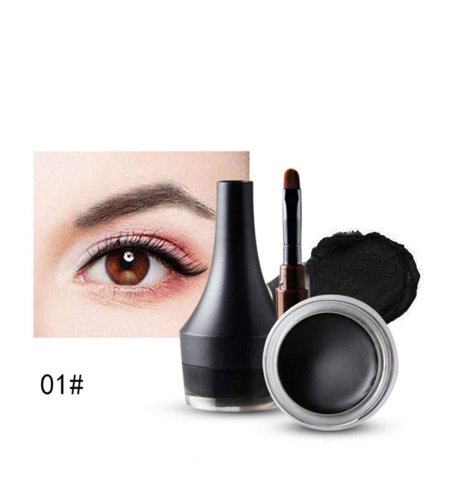 Buy Waterproof Cream Eyeliner - Long Lasting Black Gel Eyeliner for Dramatic Eyes | International Shipping - Buy Online on GoSupps.com