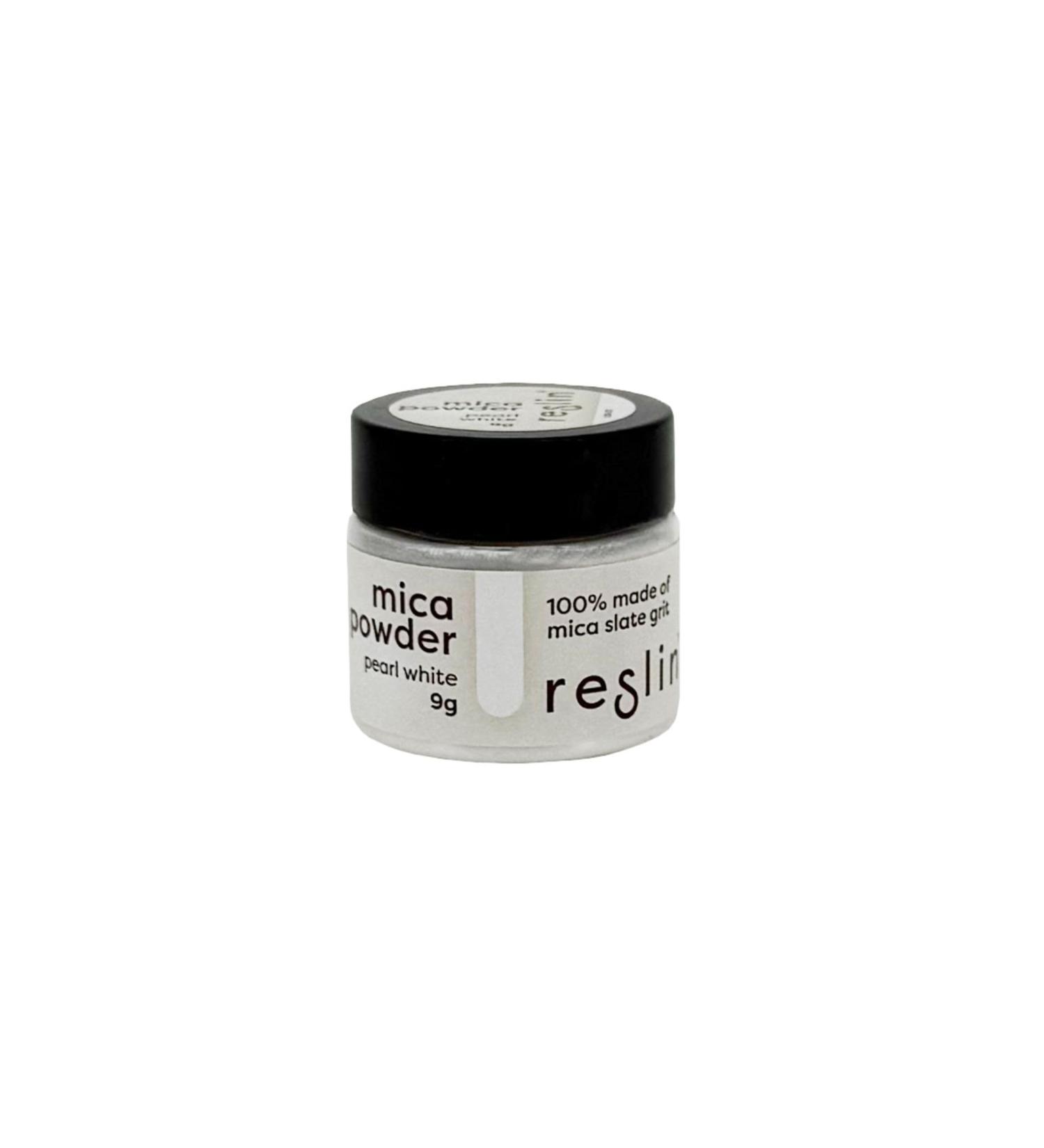 RESLIN Pearl White Mica Powder - 9 g Pearlescent Mineral Powder for Sparkling Effects Ideal for Decoration and Crafts