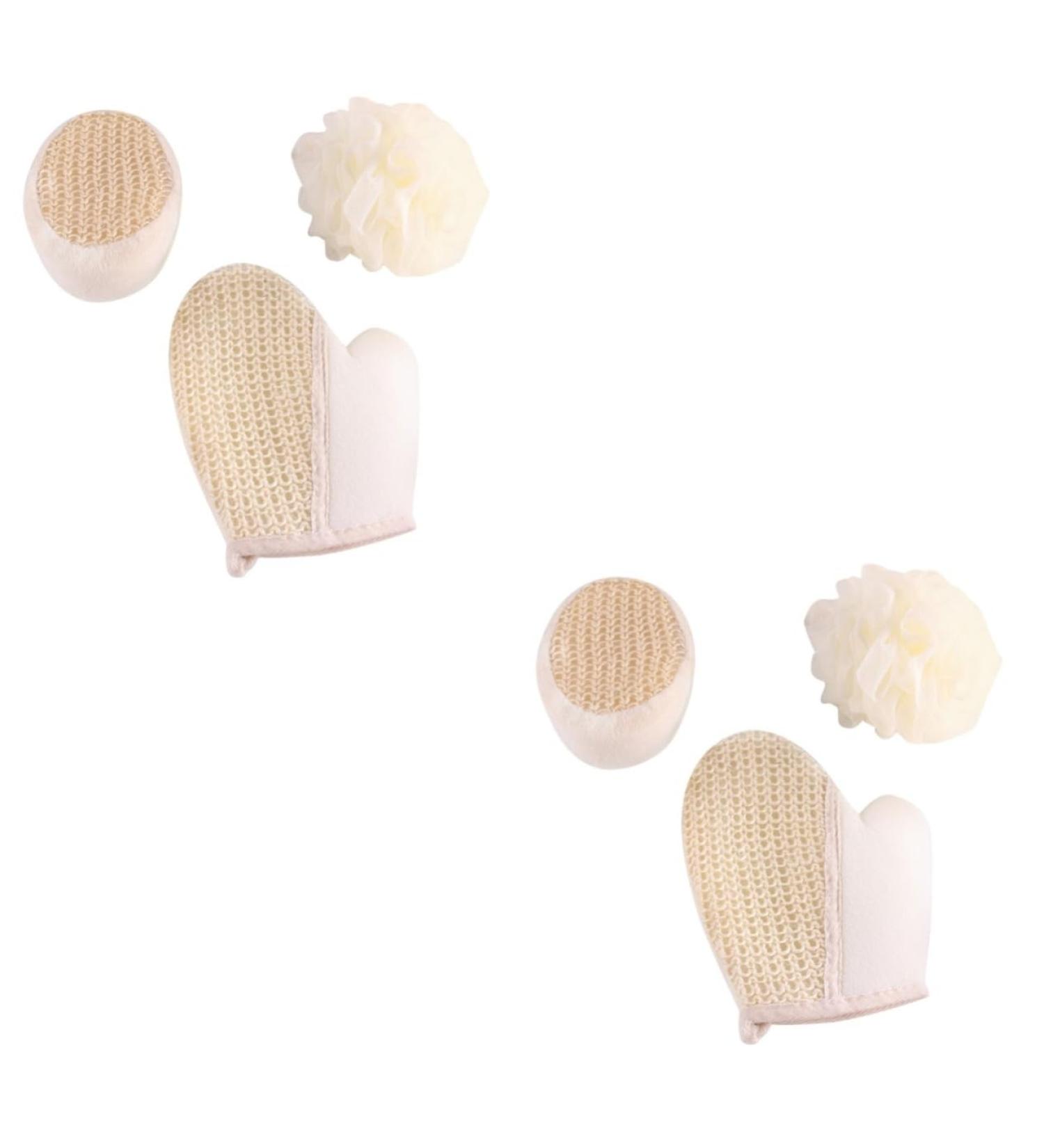 6 Pcs Exfoliating Body Scrub Gloves - Loofah Shower Mitts for Smooth Skin | Bath Scrubbing Gloves Pack - Buy Online on GoSupps.com
