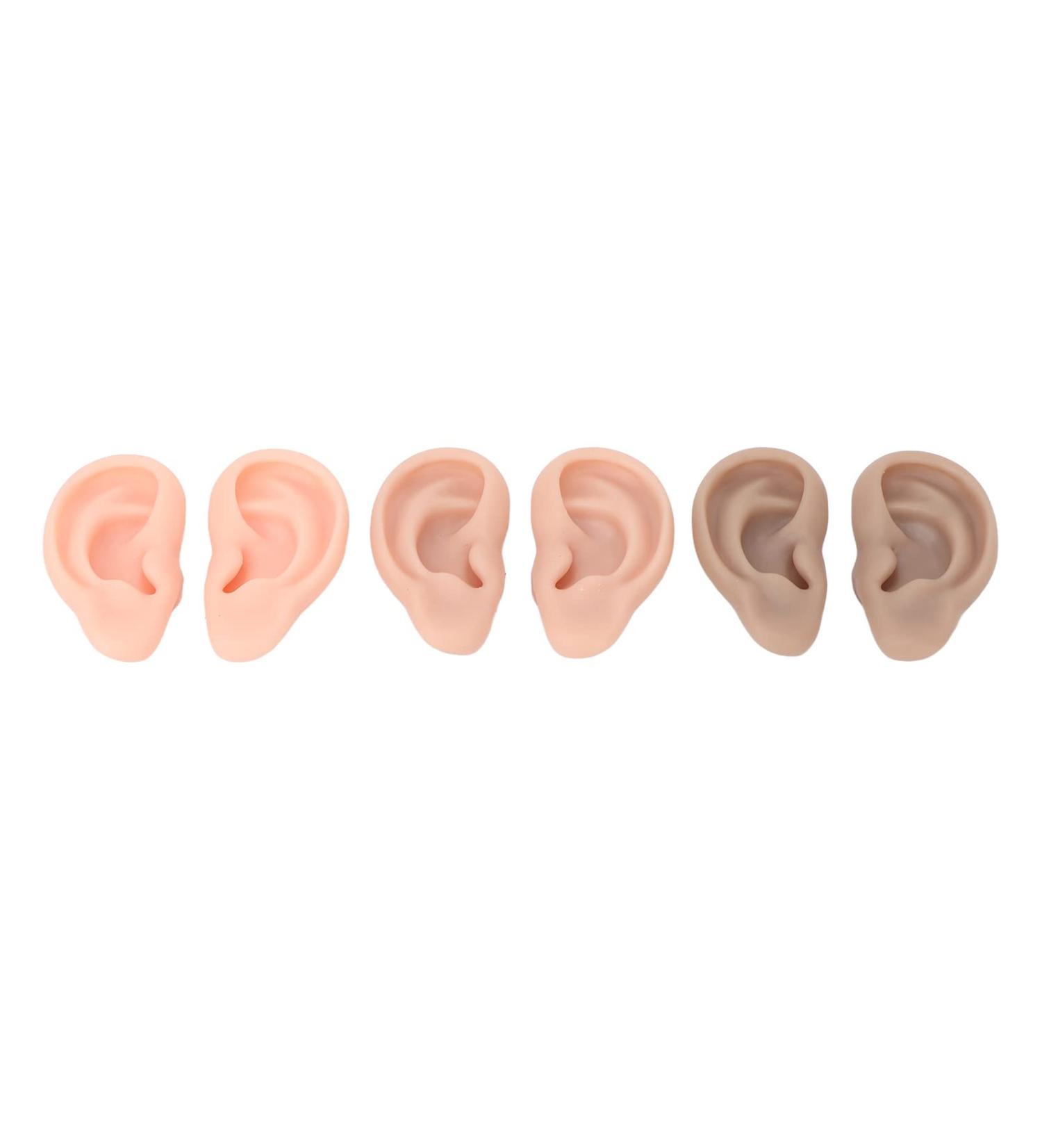 3 Pairs Silicone Ear Models - Realistic Flexible Display & Exercise Tools for Jewelry - Buy Online on GoSupps.com