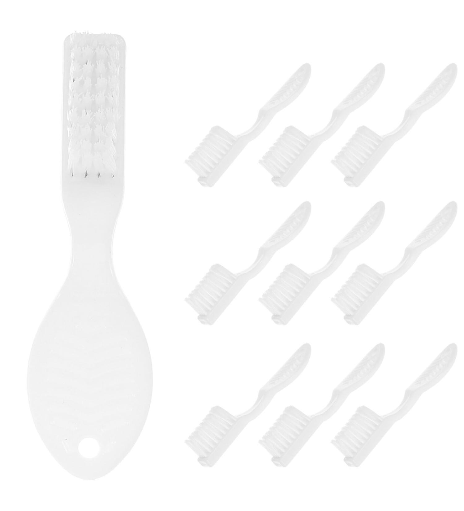 Lurrose 10 st portable toothbrush prison toothbrush toothbrush implants toothbrush safety toothbrush in prison small toothbrush travel mini soft place plastic white