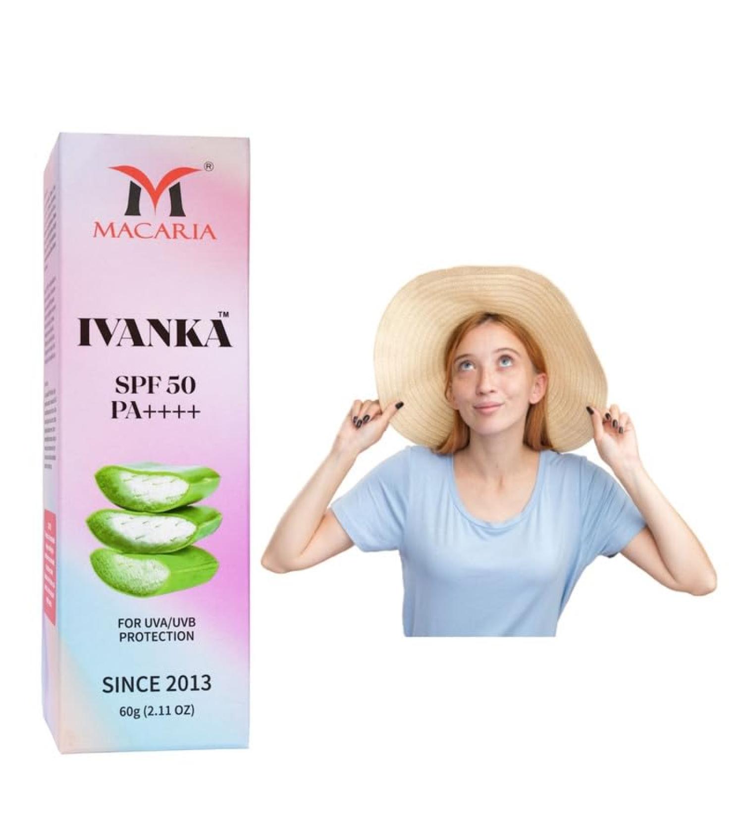 Macaria Cosmetics Ivanka SPF 50 Full body skin whitening Sunscreen for men & women - Buy Online on GoSupps.com