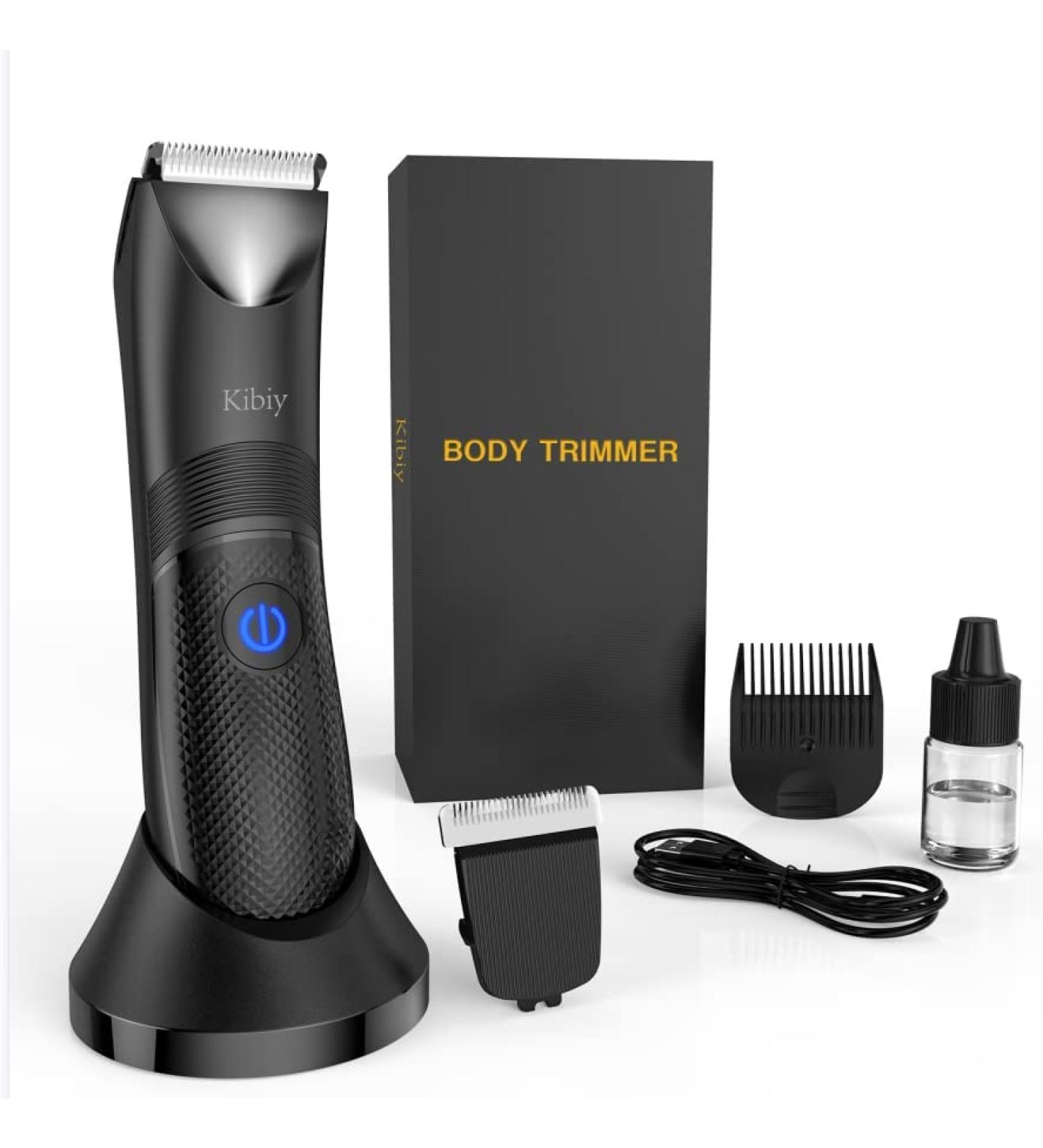 Buy Kibiy Electric Body Razor for Men - IPX7 Waterproof Trimmer with Ceramic Blade & LED Light - Perfect for Intimate Grooming - Buy Online on GoSupps.com