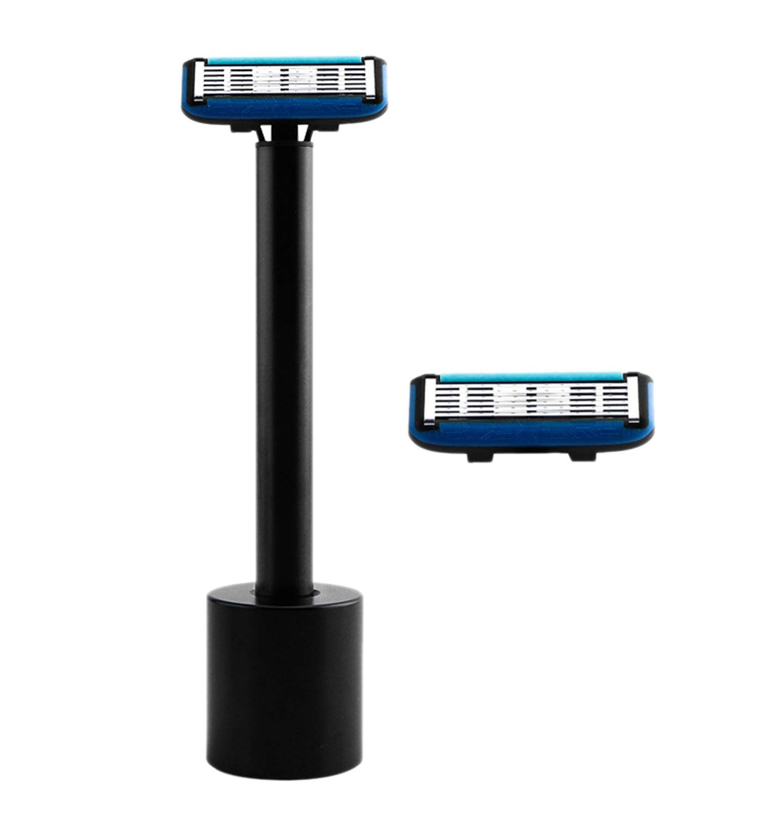 Desikixudy Classic 6-Blade Manual Razor | 3D Rotating Barber Shaving Razor - Black | International Shipping Available - Buy Online on GoSupps.com