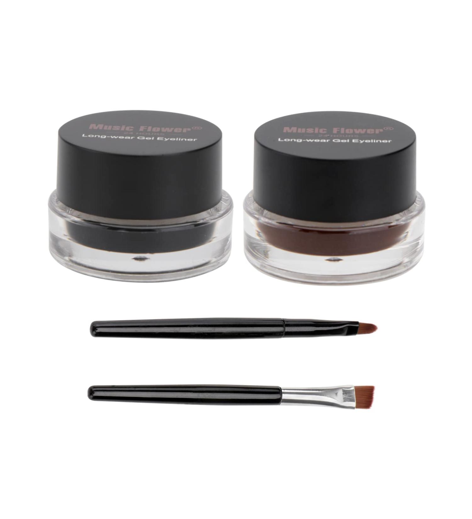 Beavorty Eye Shadow Cream 2pcs Creme Eyeshadows Black Eyeliner Cream Suit Black Eyeliner Dark Brown Eyeshadow - Buy Online on GoSupps.com