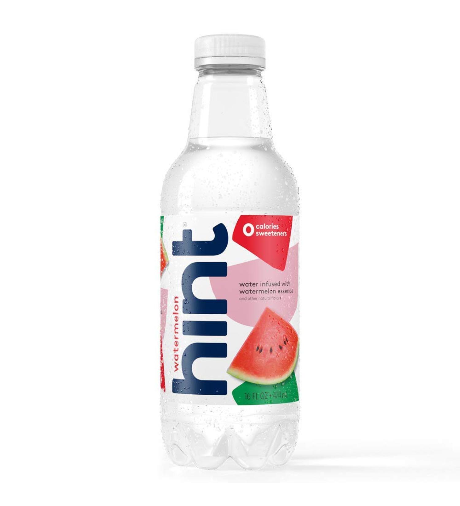 Hint Watermelon: Zero Calorie Water Infused with Watermelon - 12 Pack (16oz Bottles) - Buy Online on GoSupps.com