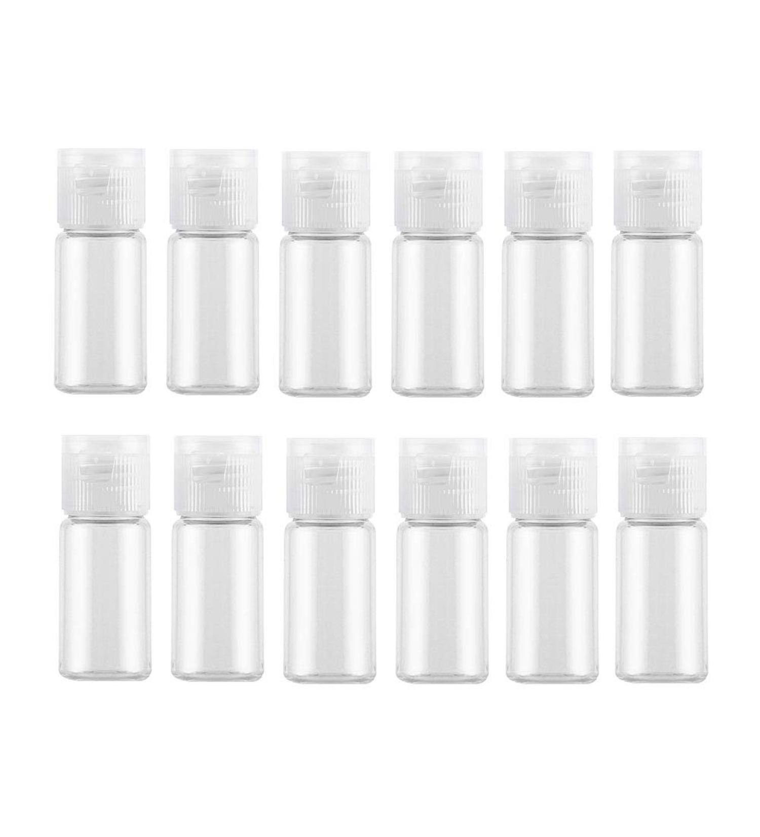 VASANA 12Pcs 10ml/0.34oz Empty Refill Plastic Travel Bottle with Flip Cap Squeeze Sample Cosmetic Containers Jar for Emollient Water Gel Emulsion Lotions Essential Oils - Buy Online on GoSupps.com