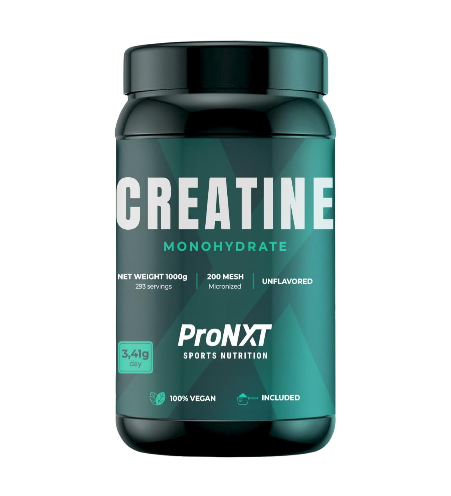 Cr atine Monohydrate 200 Mesh Micronis e Cr atine Pure 1000 g ProNXT | Haute Solubilit | 293 Doses | Avec Dosette | Compl ment Sportif - Buy Online on GoSupps.com