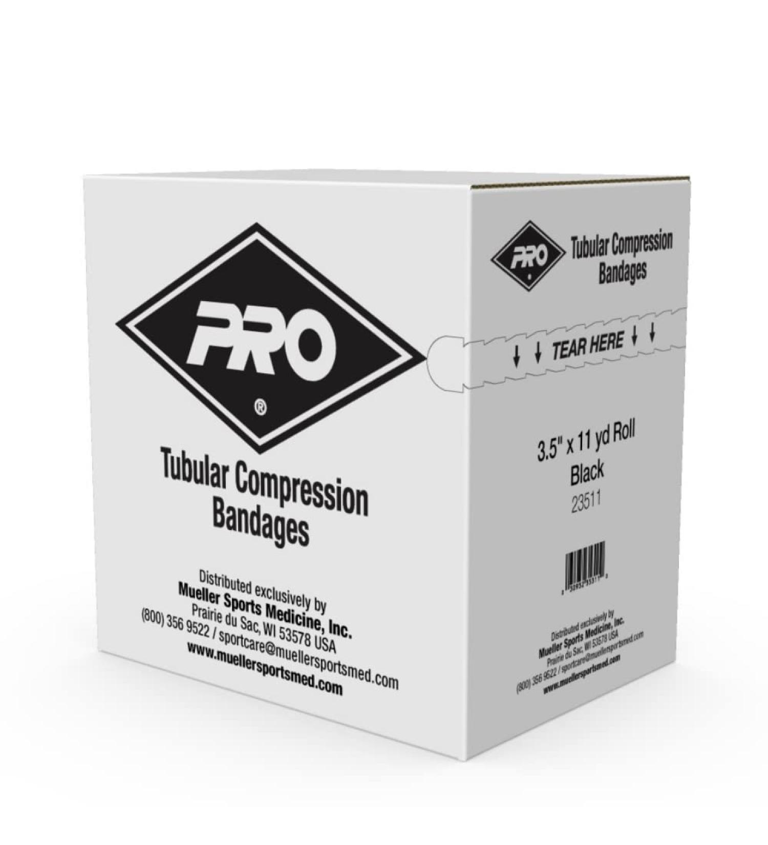 MUELLER Sports Medicine Pro Orthopedic Compression Bandages - Black 3.5" x 11yd Roll | Durable Support for Injury Recovery - Buy Online on GoSupps.com