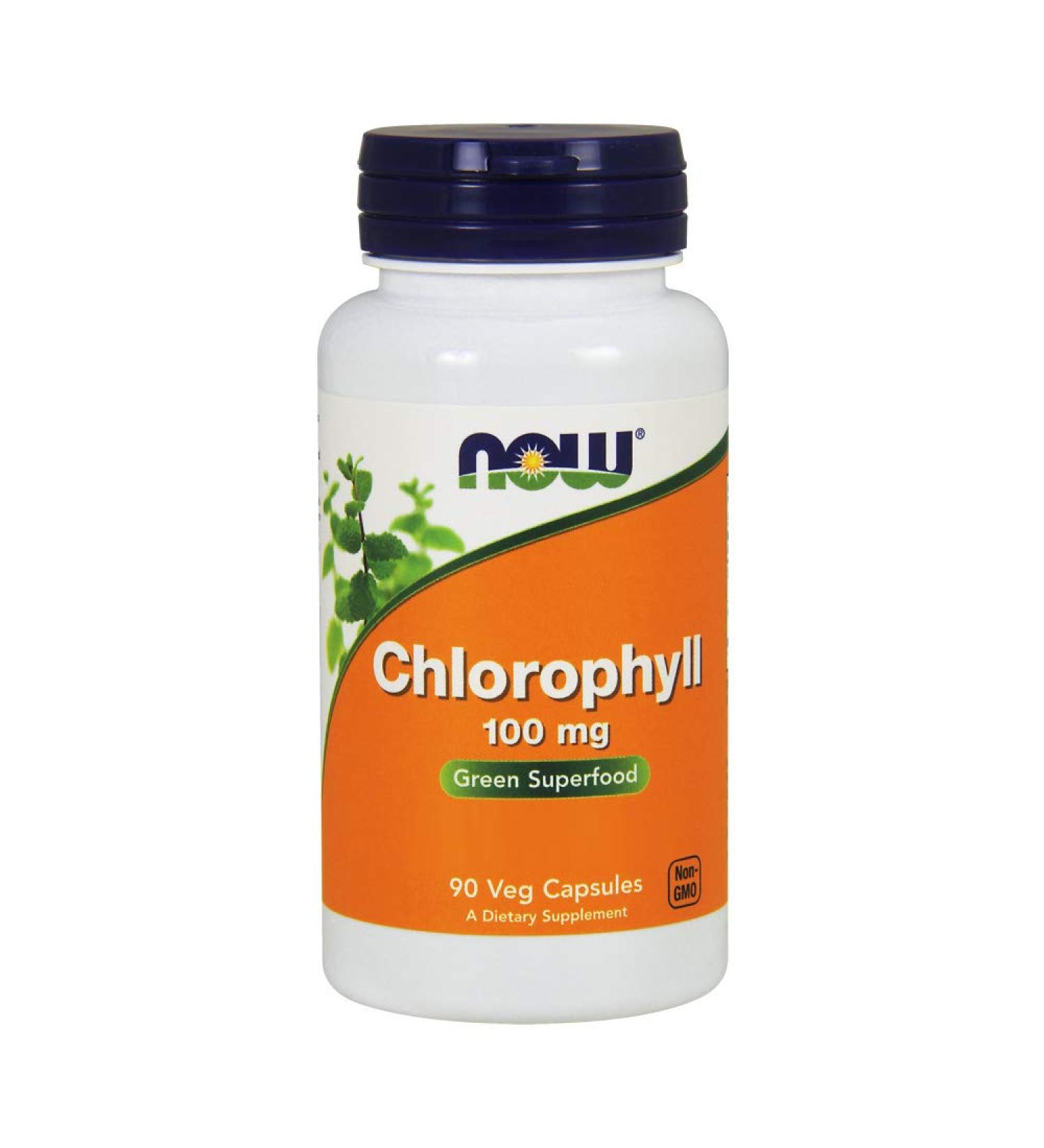 NOW Foods Chlorophyll 100 mg Caps, 90 ct