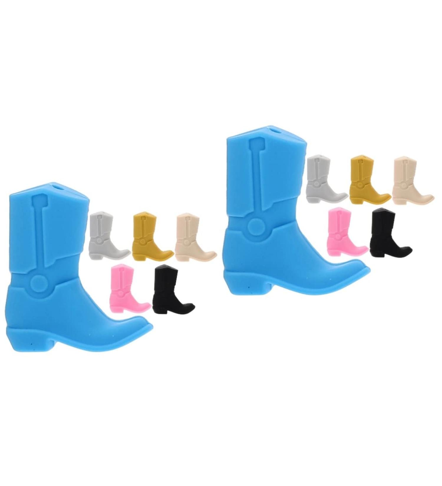 Baby Teether Toys - Healeved 12 Pcs DIY Silicone Beads Garland for Chewing & Teething - Boot Shape Beads in Assorted Colors - Craft Making Beads - Buy Online on GoSupps.com